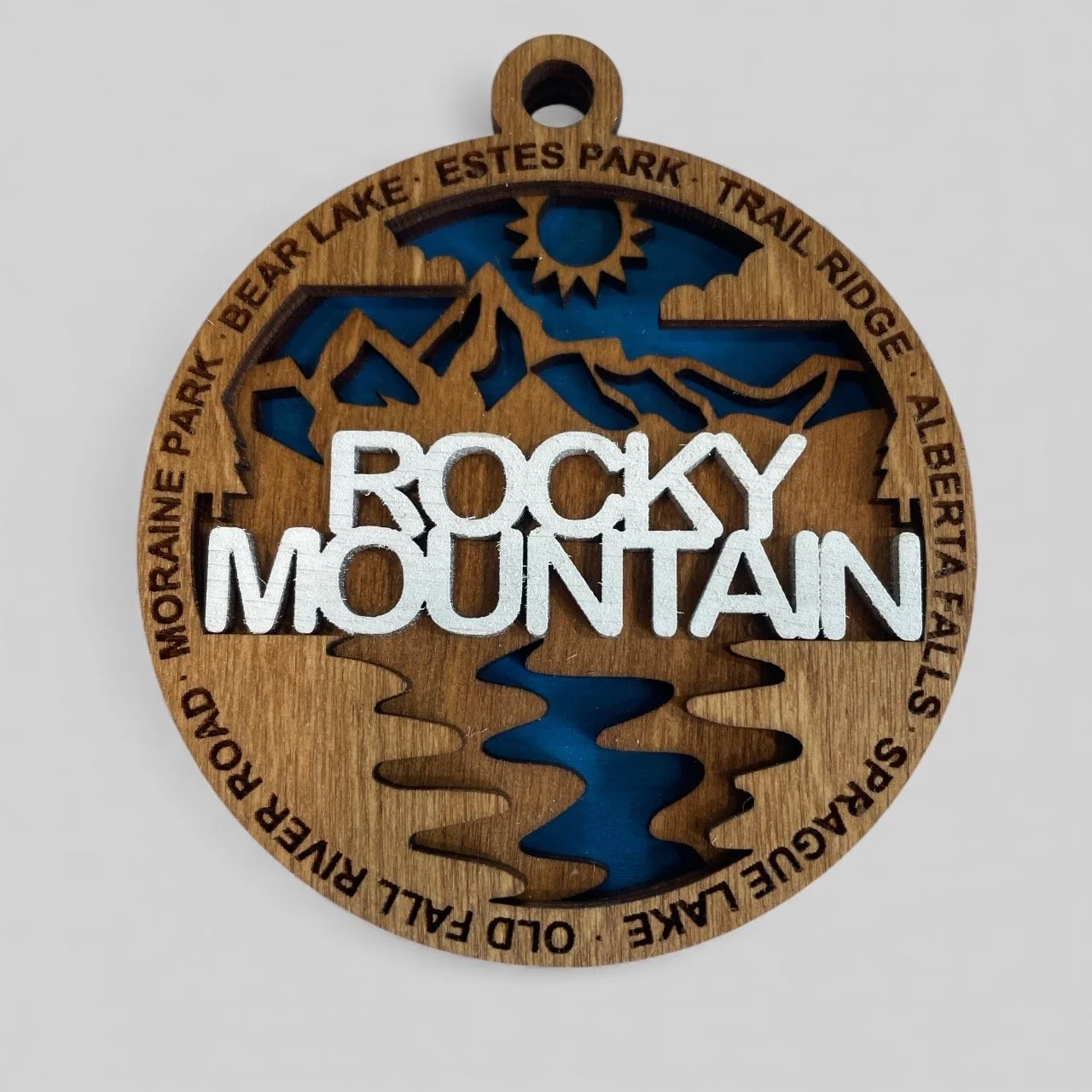 Multi-layer ornament or magnet made in Colorado USA. Fully customizable.
