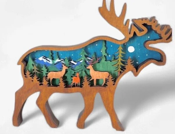 Scenic Mountain Moose. Available in two sizes.