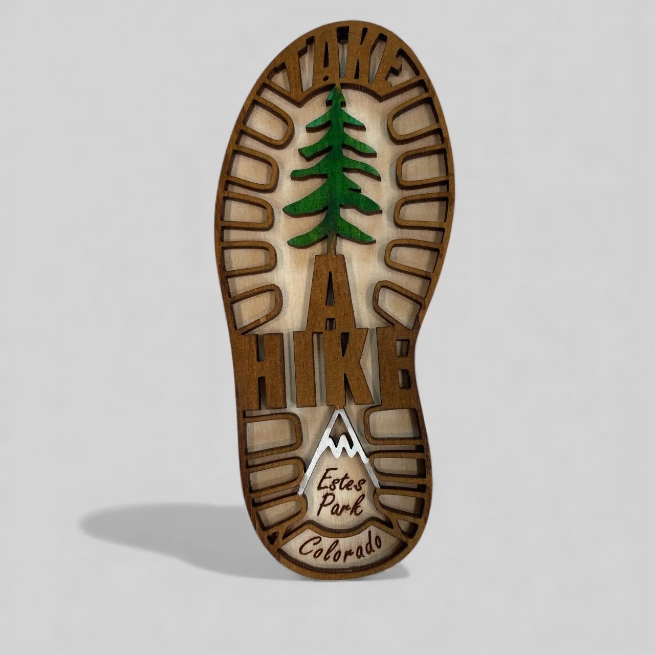 Multi-layer ornament or magnet made in Colorado. Fully customizable.