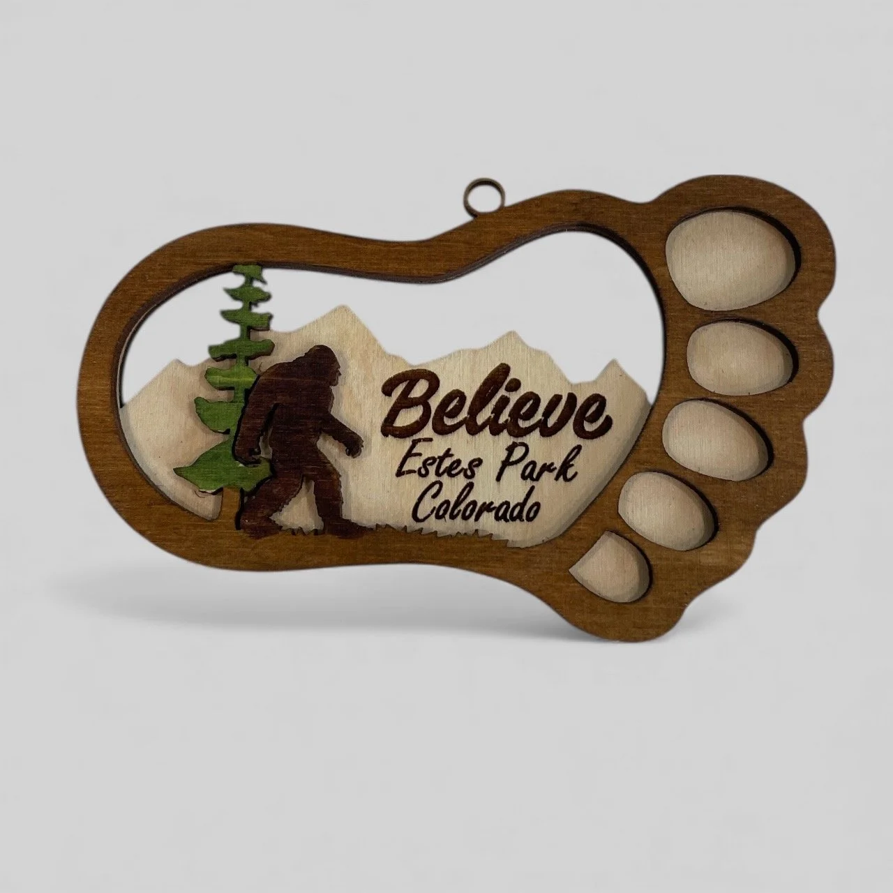 Multi-layer ornament or magnet made in Colorado USA. Fully customizable.