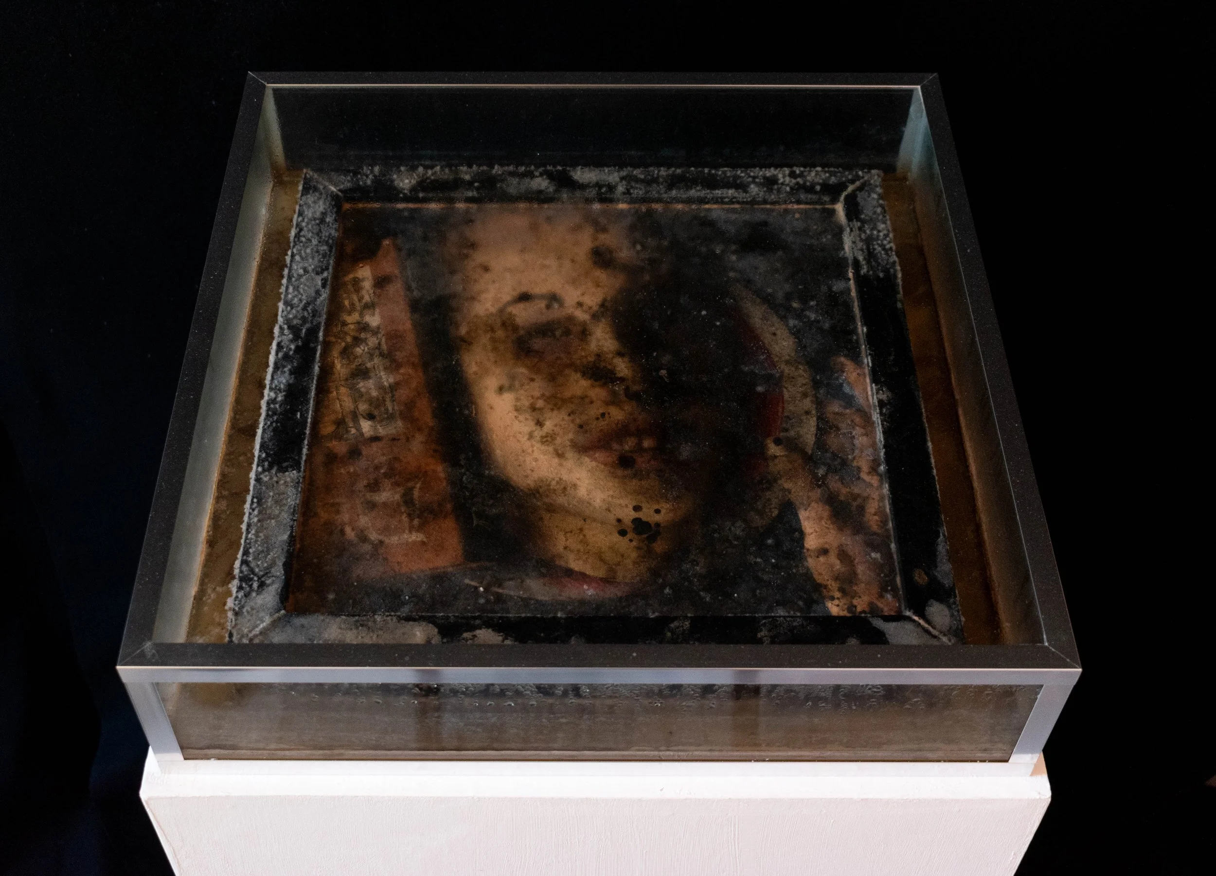  Finding yourself in the stagnation of the ages, 2023, mixed media, 63x63 cm