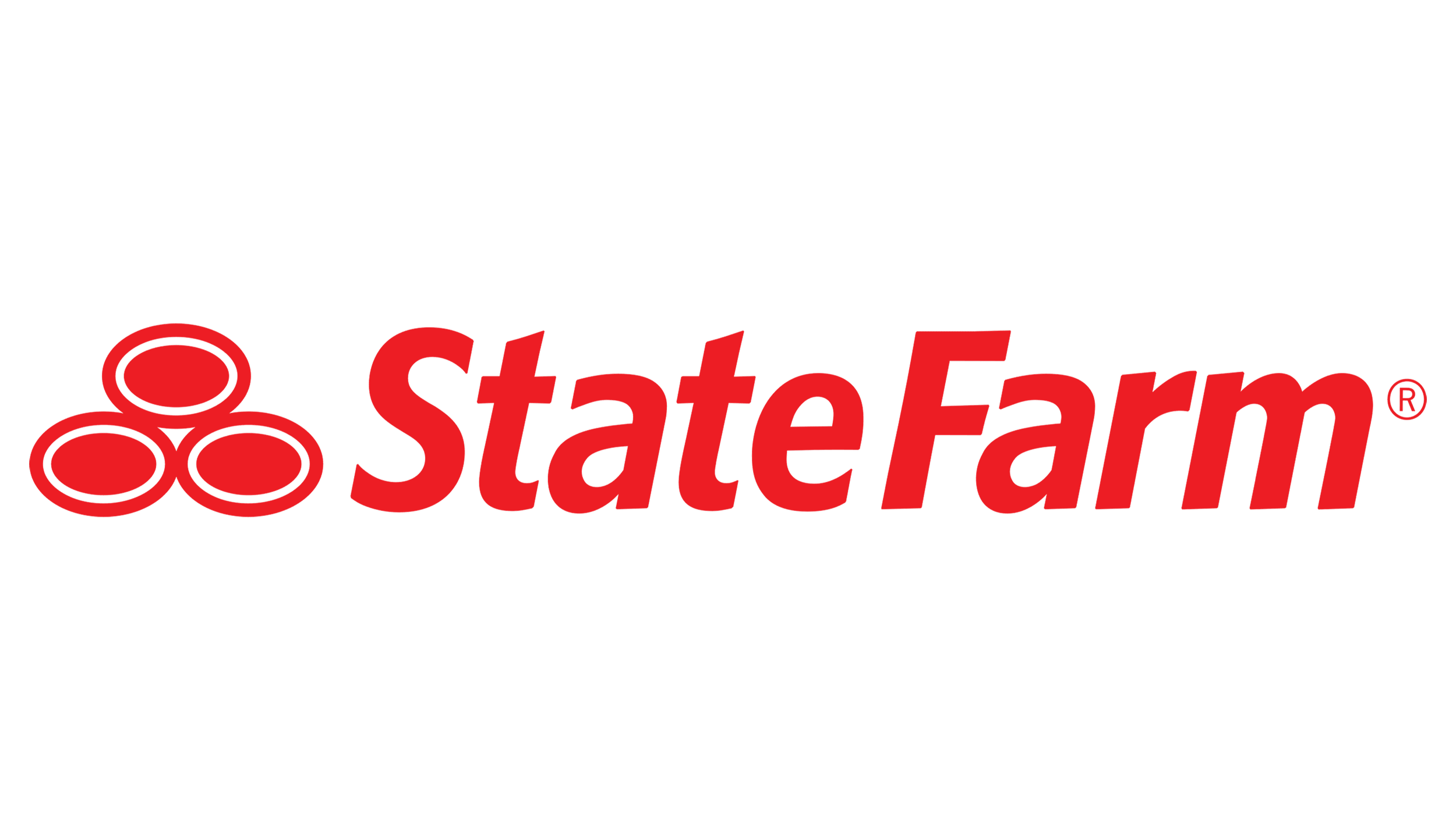 State Farm insurance logo with three cirlces