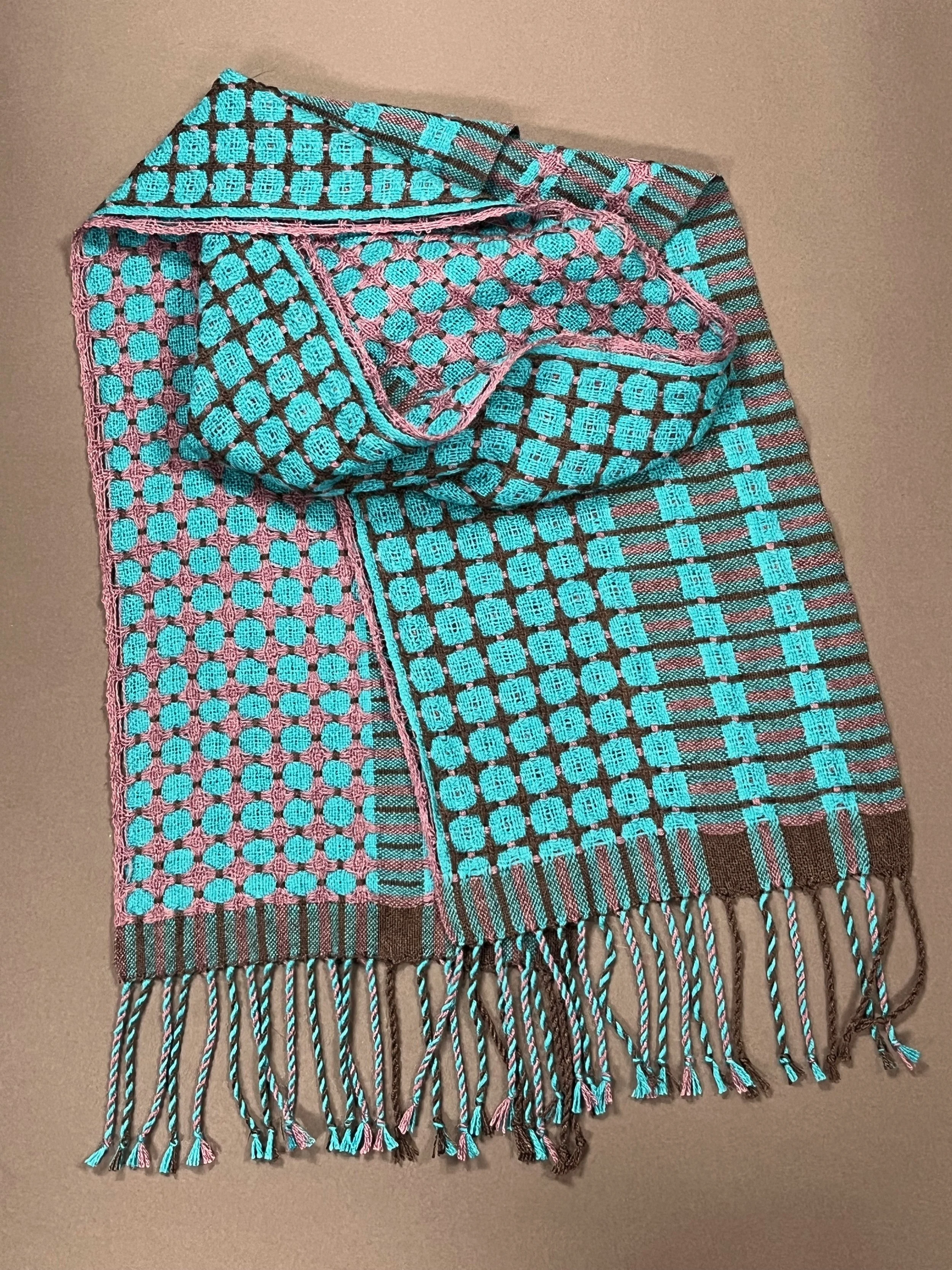 Peacock and Purple Scarf