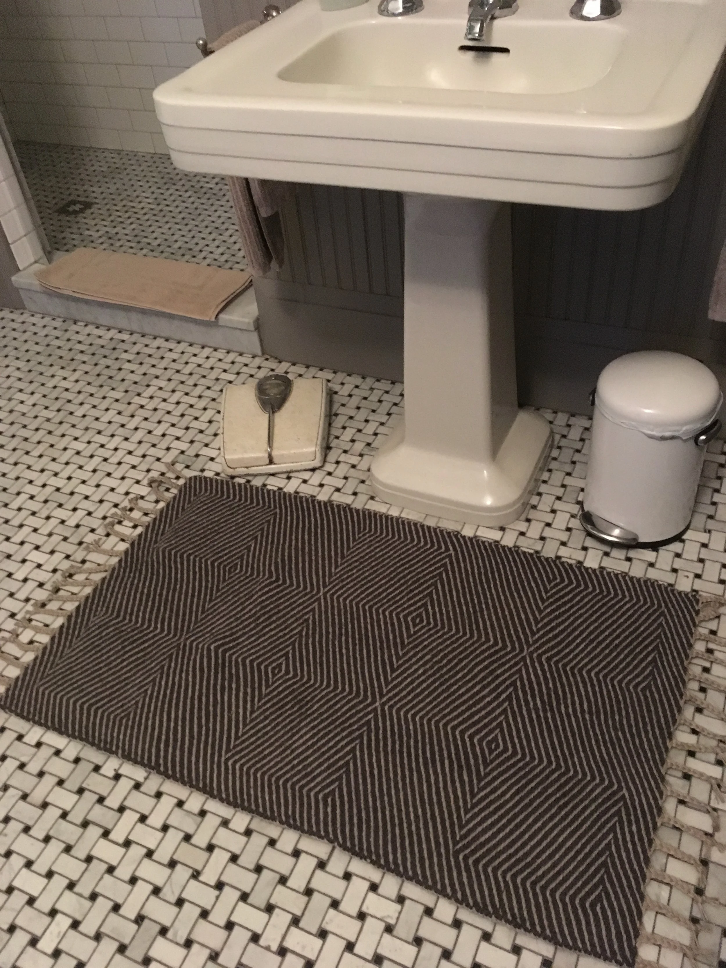 Grey & Silver Optic Twill Wool Rug