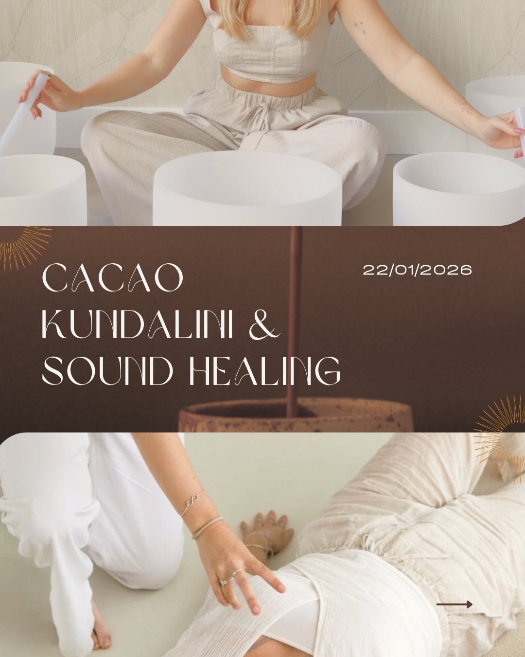 On the 22nd of January we come together for a special session to start the year. @kayleigh.cacaolini and I will be hosting a Cacao, Kundalini &amp; Sound healing journey where we ground our intentions for 2026. It&rsquo;s also a moment to release any