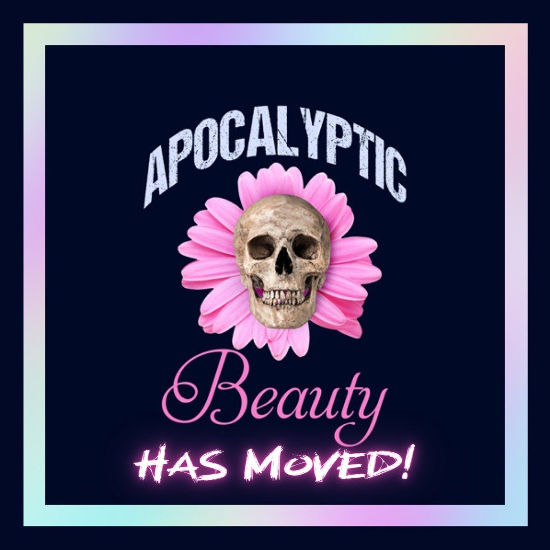 In case you've been wondering where the store's website went this week --due to crippling overhead costs, Apocalyptic Beauty has moved back to being exclusively at Etsy (www.etsy.com/shop/ApocalypticBeauty) . The Etsy site is currently in the midst o