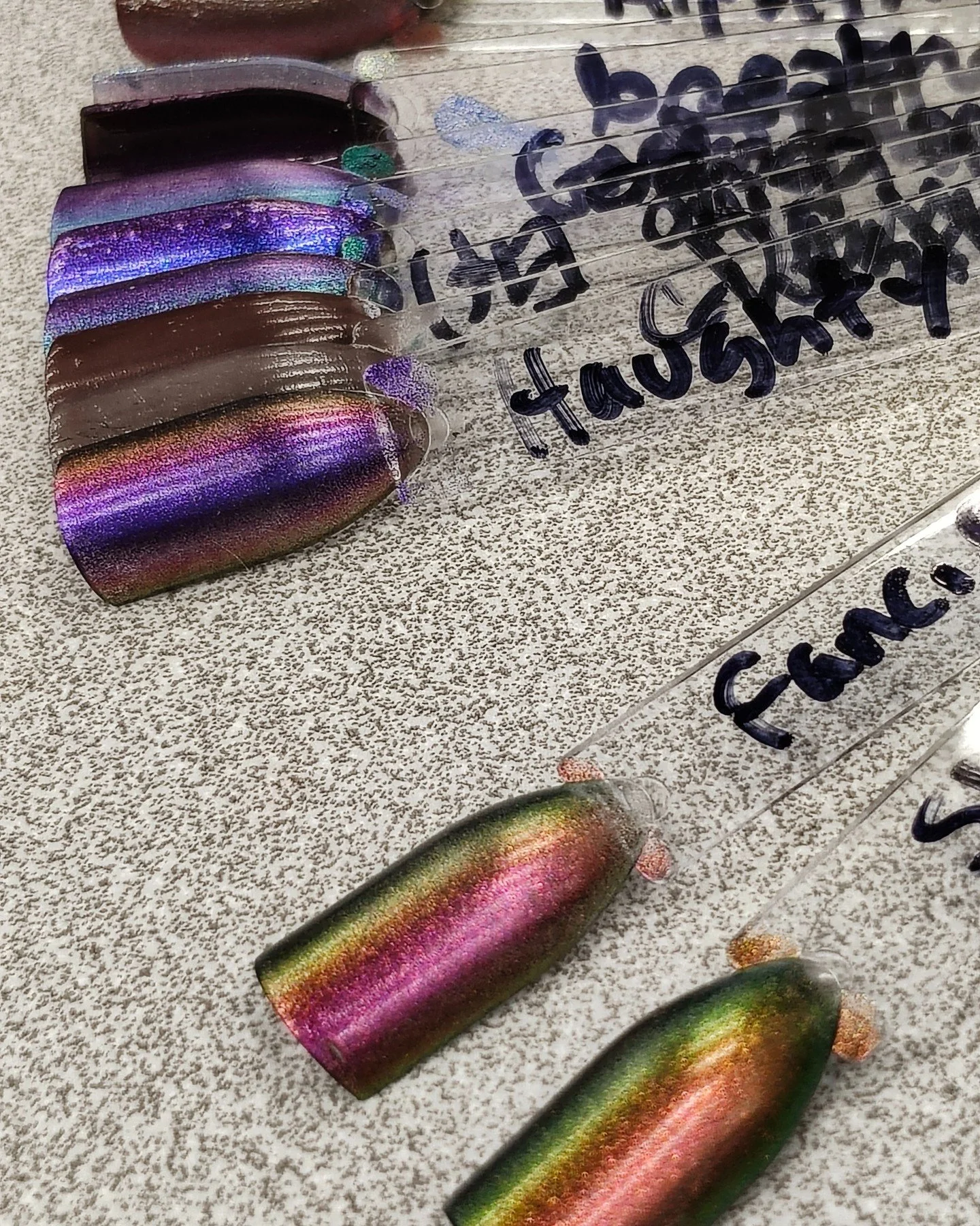 Phantom Fury's full launch line is coming Friday! (This is just a taste!)
#phantomfurypolish #nailpolish #nailpolishaddict #indienailpolish #indiepolish #nailswatches #multichrome 
#multichromepolish