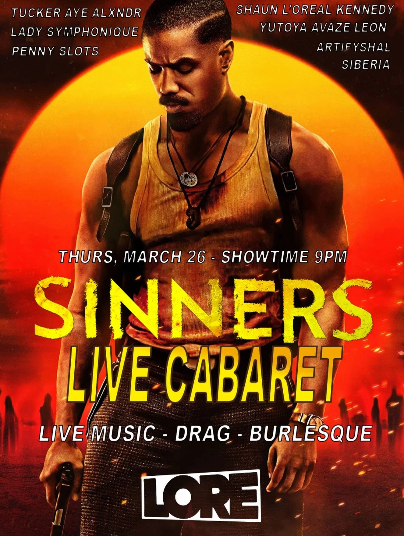 Get ready! We&rsquo;re turning LORE into Club Juke for one night for a special cabaret dedicated to the best film of 2025. Witness drag, burlesque and live music inspired by SINNERS!