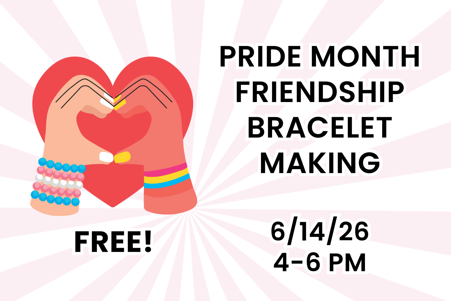 Pride Month Friendship Bracelet Making