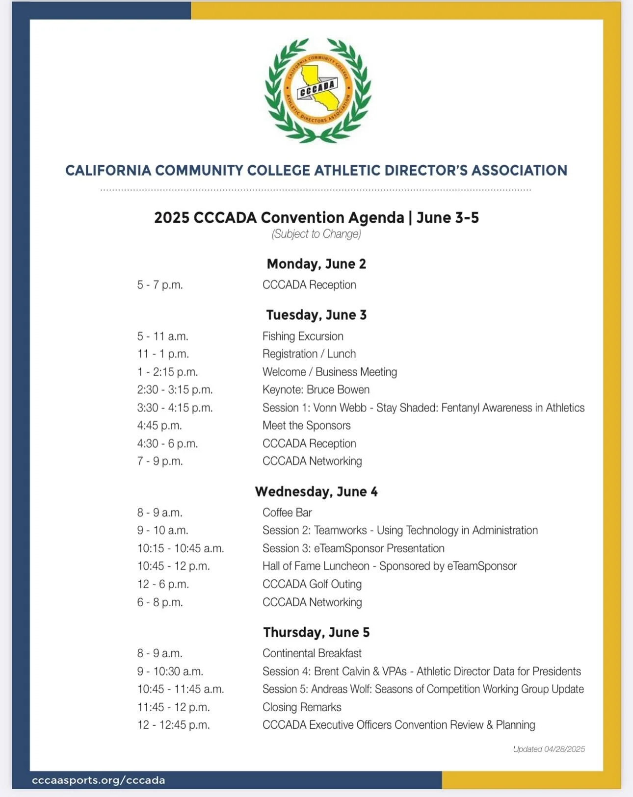 Being invited to speak at the 2025 California Community College Athletic Directors Conference in Lake Tahoe this past week was truly a blessing! A huge shout out to Fresno City College AD, and Vice President of the organization! It was truly a wonder