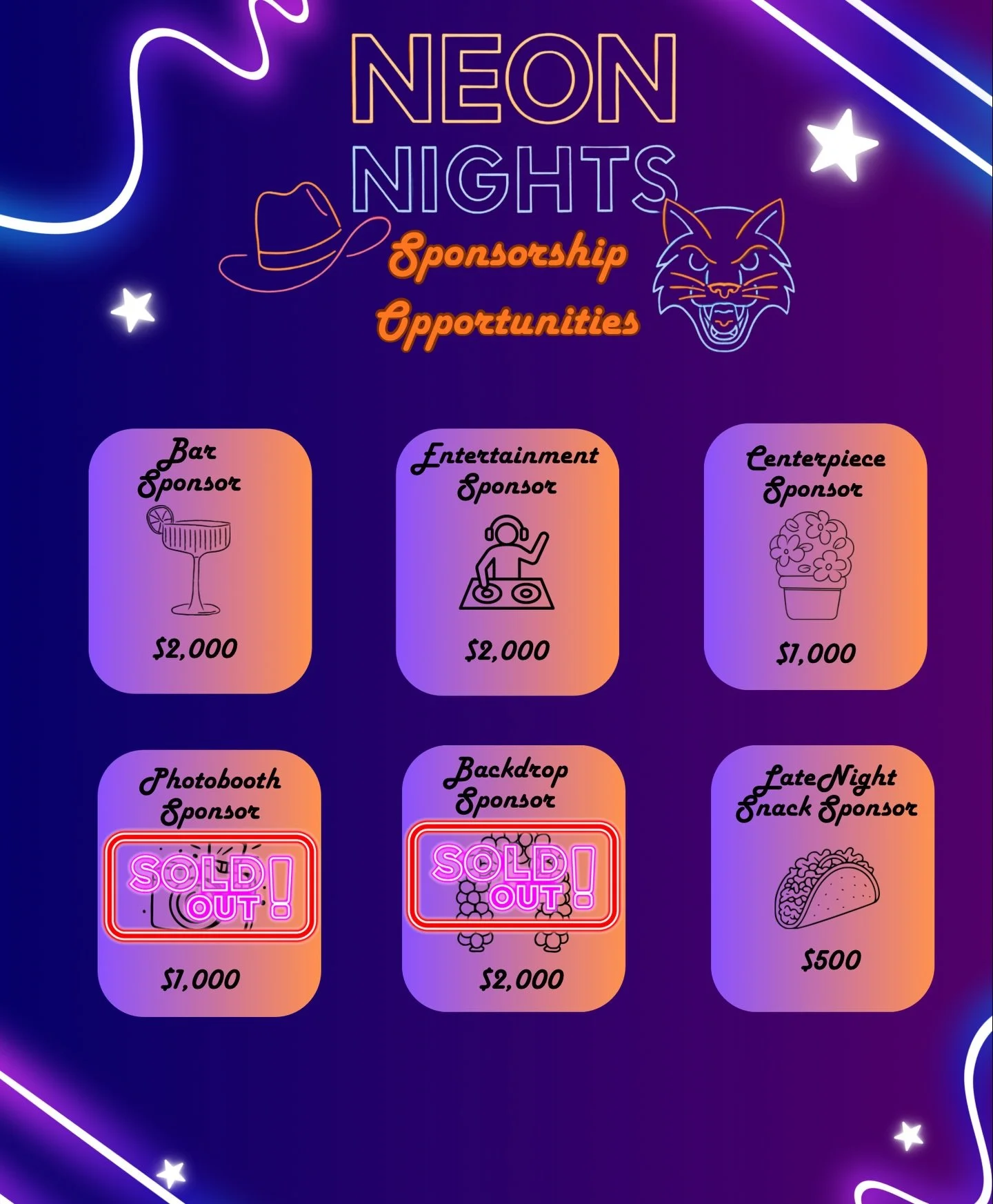 ✨ Don&rsquo;t Forget &mdash; We Need YOU! ✨

We&rsquo;re still collecting raffle items (big and small) for Neon Nights, and we&rsquo;d love your help!
Have a lead or something to donate? Send us a DM or email investedinvanda@gmail.com 💌

💡 Want to 