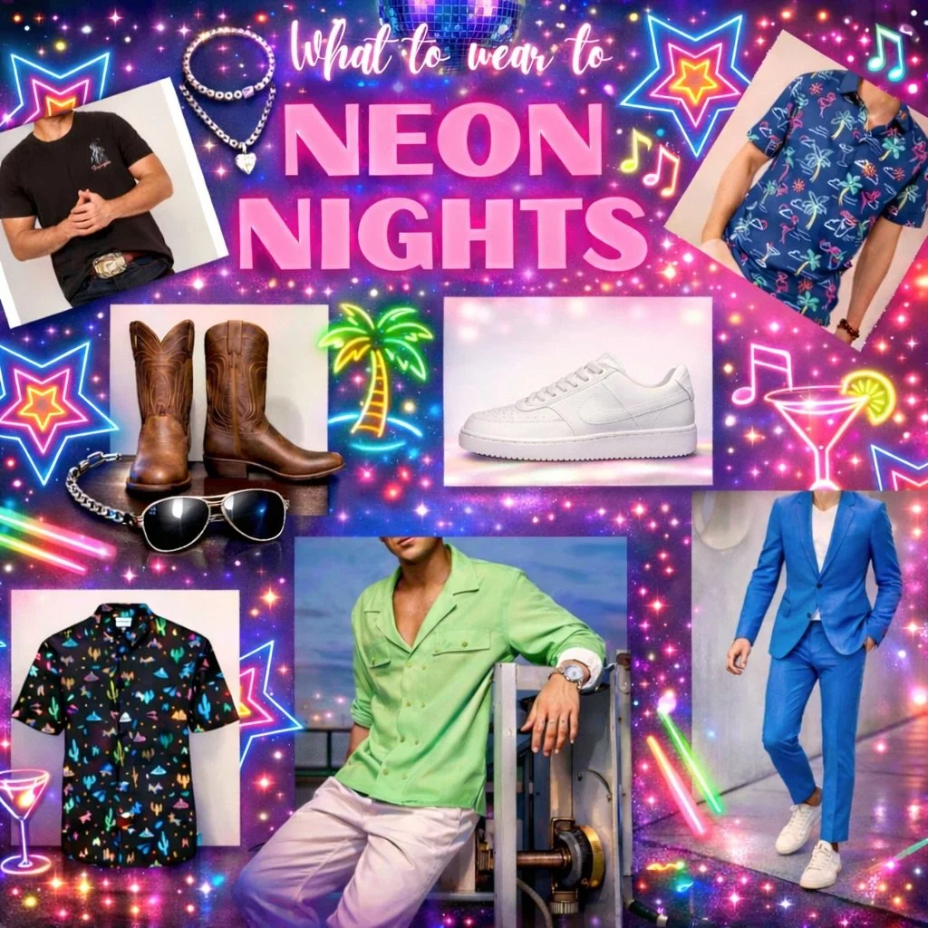Is your man stuck on what to wear? We got him covered. 😉
Tickets went flying yesterday and y&rsquo;all were clearly feeling the inspo...so this is your official warning: grab yours before we&rsquo;re SOLD OUT. 🚨

Neon ✔️
Bright colors ✔️
Boots + je