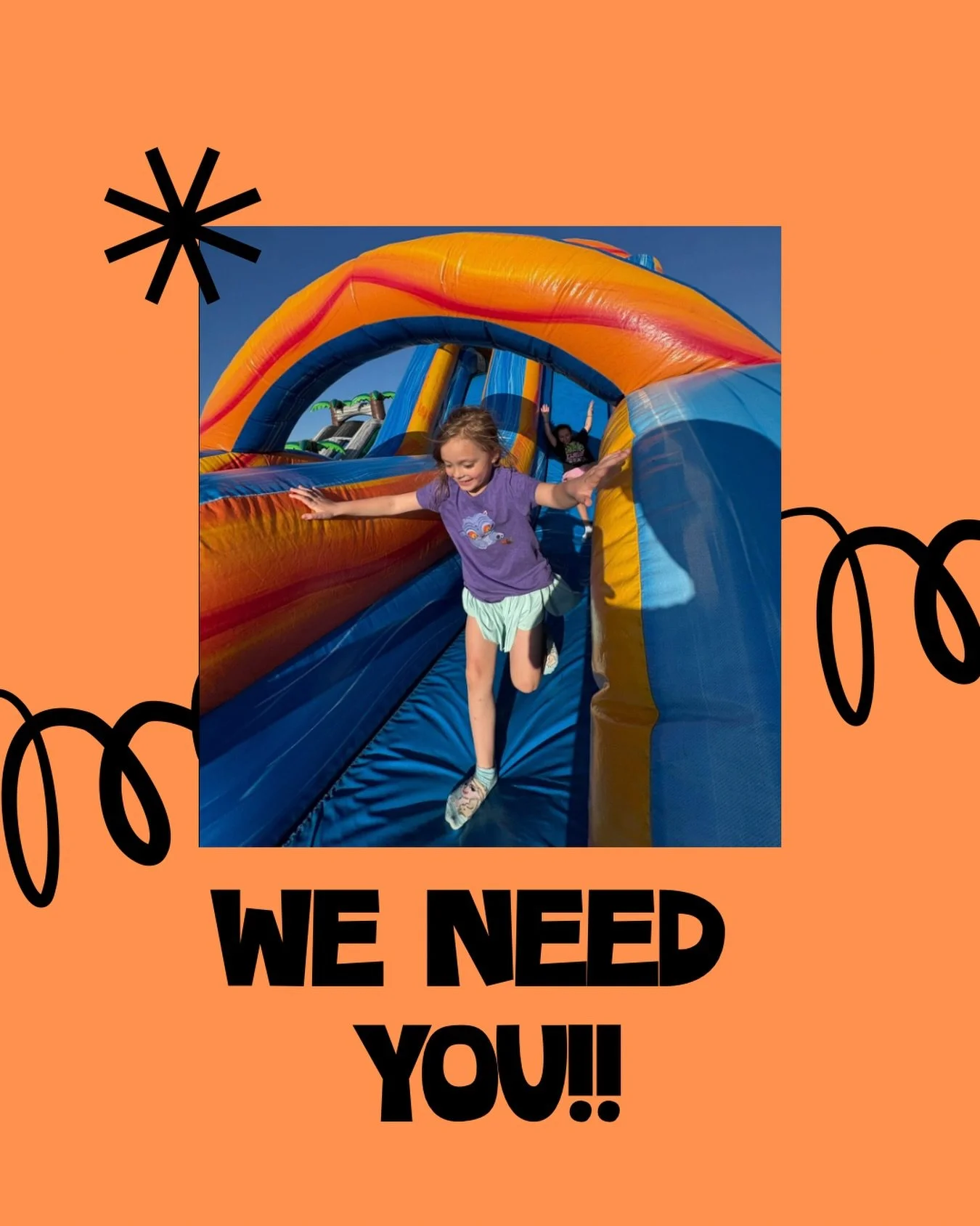 Field Day needs YOU! 🙌

We know you want to walk around with your kiddo (we get it 🧡), but we promise, there&rsquo;s nothing they love more than seeing their parent running a station. The pride is real.

Grab a spot, team up with a friend, and take