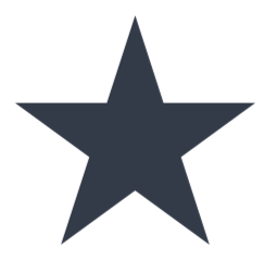 A black star on a black background