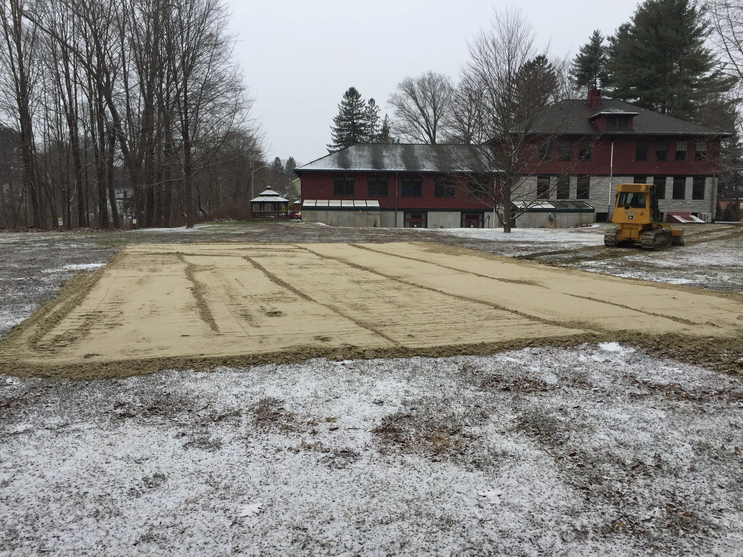 Flattened ground ready for the build.