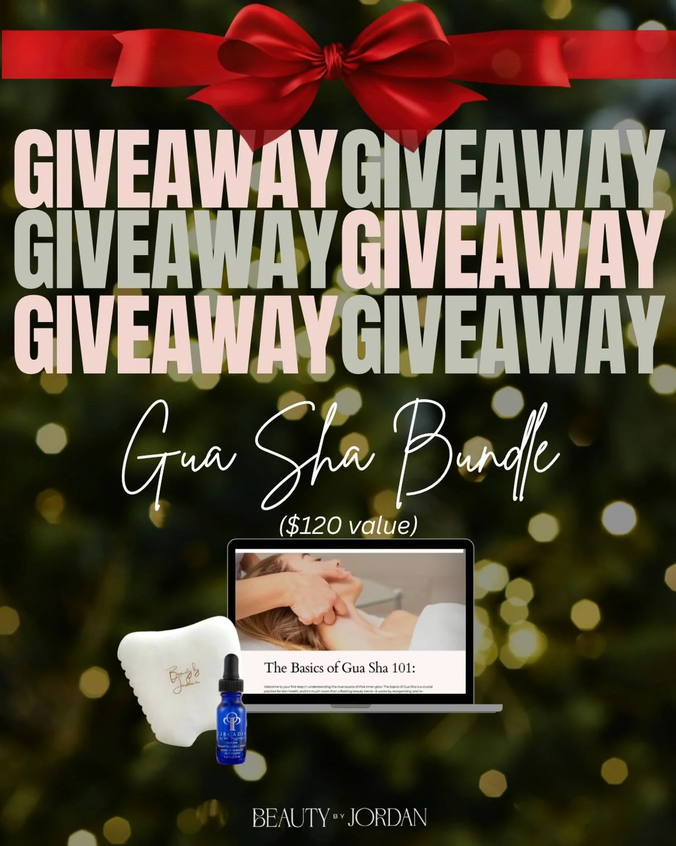 I&rsquo;ve been wanting to do something really special for the holidays&hellip; so I&rsquo;m giving away TWO Ultimate Gua Sha Glow Bundles 🥹🎁💛
Each bundle includes my custom premium Beauty By Jordan Gua Sha stone (designed to perfectly contour the
