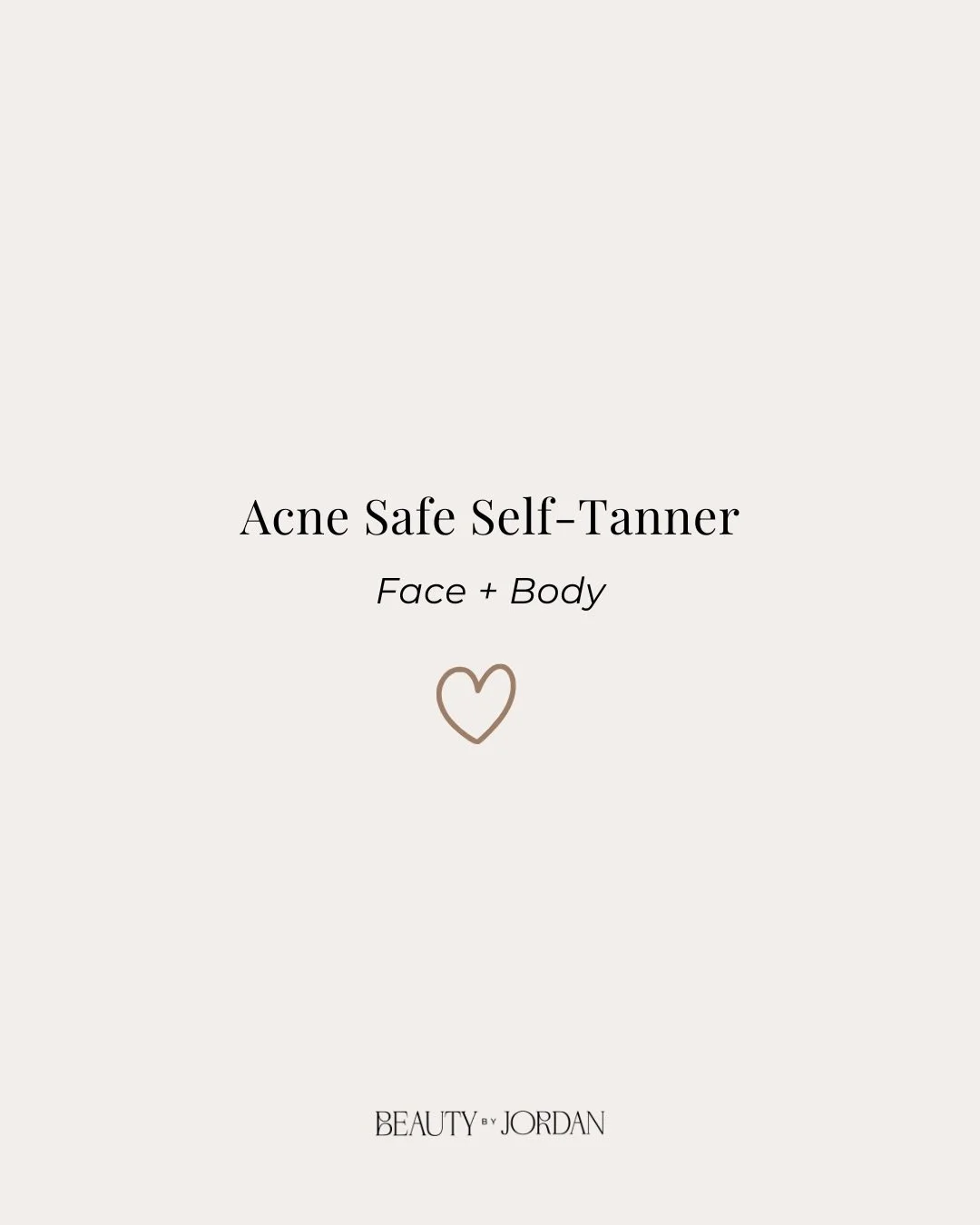 If you&rsquo;re acne-prone, your self tanner matters more than you think 🤎

A lot of self tanners are filled with ingredients that can trigger congestion + breakouts &mdash; especially on the face. I can almost always tell when someone switched tann