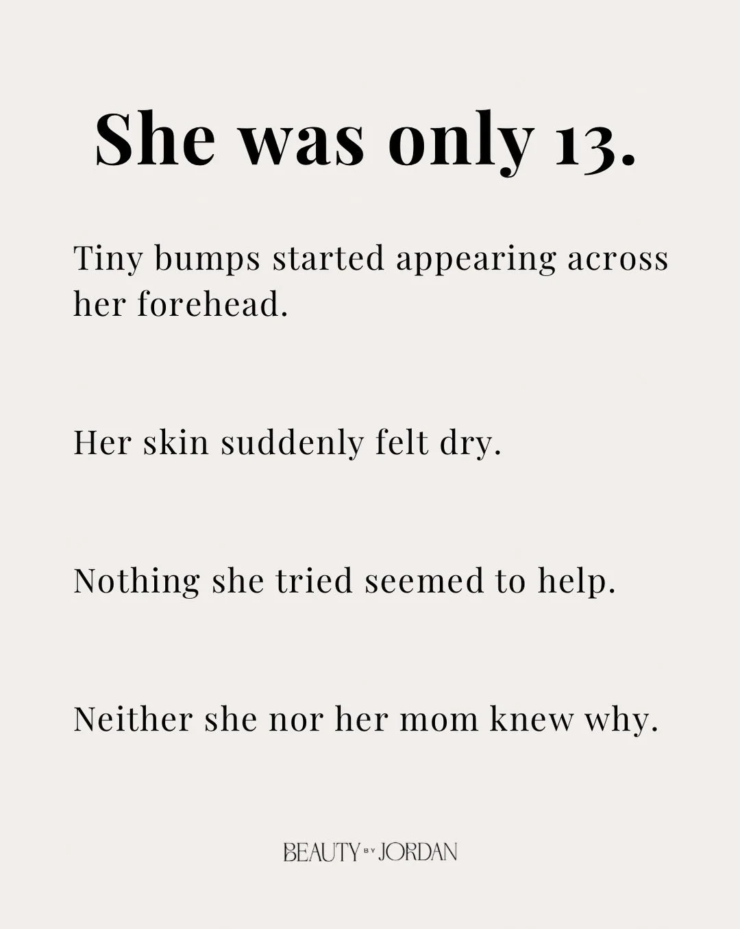 This is a true story. 📖

As an esthetician, I have to ask A LOT of questions to truly understand what&rsquo;s happening with your skin. Your routine, your lifestyle, your habits, your goals &mdash; every  little  detail  matters. 💫

This is one of 