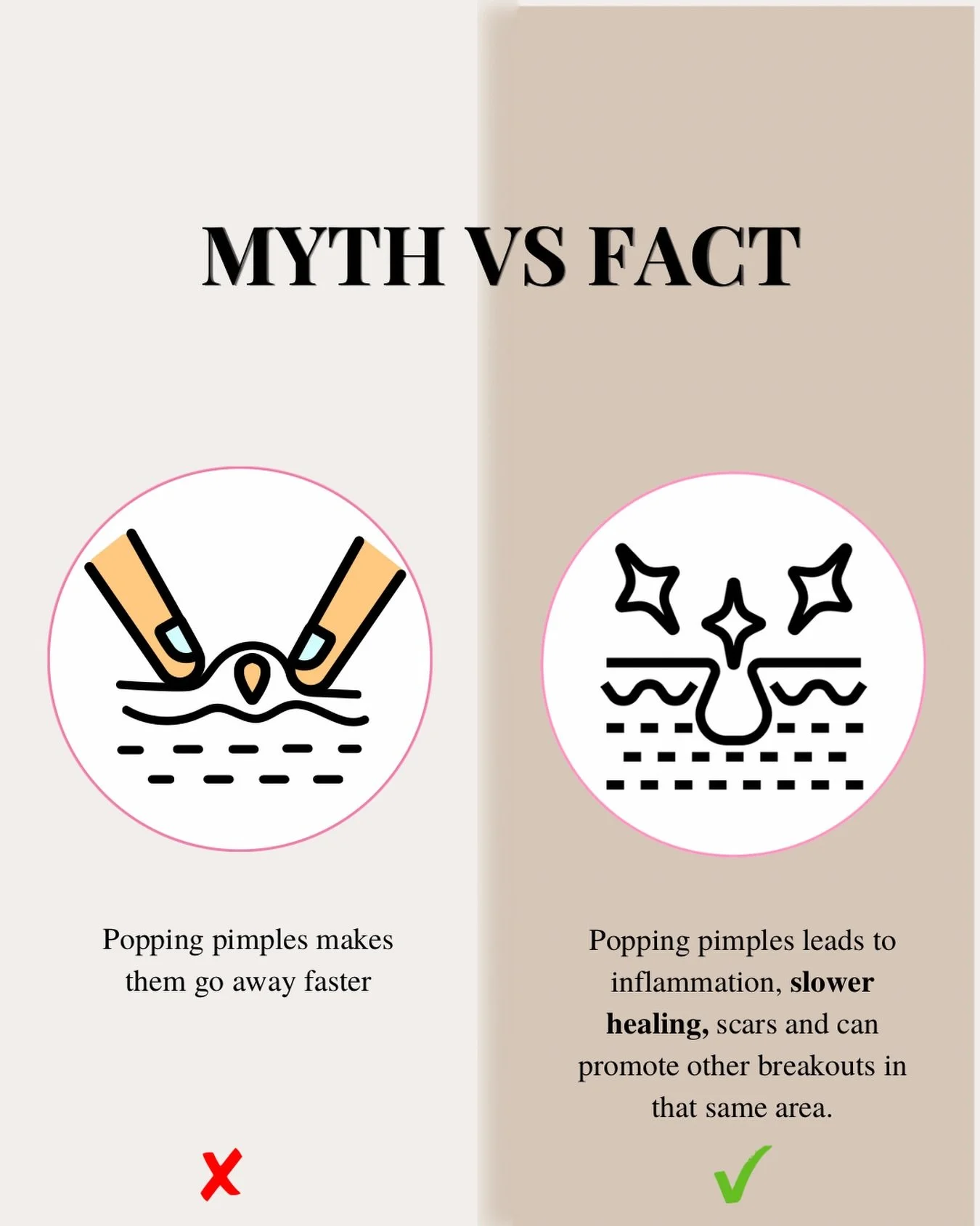 I promise, if you stop touching your face, your breakouts will heal quicker, you&rsquo;ll have less inflammation, and you&rsquo;ll have LESS breakouts. ✨

As long as you have a good product routine, it really is possible. 🤍

Hands off = happier skin