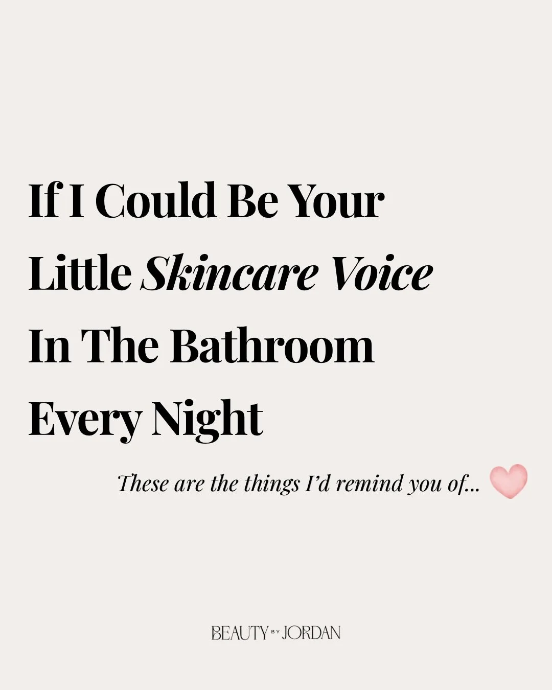 If I could be there every night reminding you to slow down, stay consistent, trust the process, leave your skin alone (no picking or obsessing)!and stop wasting money on products you don&rsquo;t need&hellip; I would!! 🩷

Because I don&rsquo;t want y