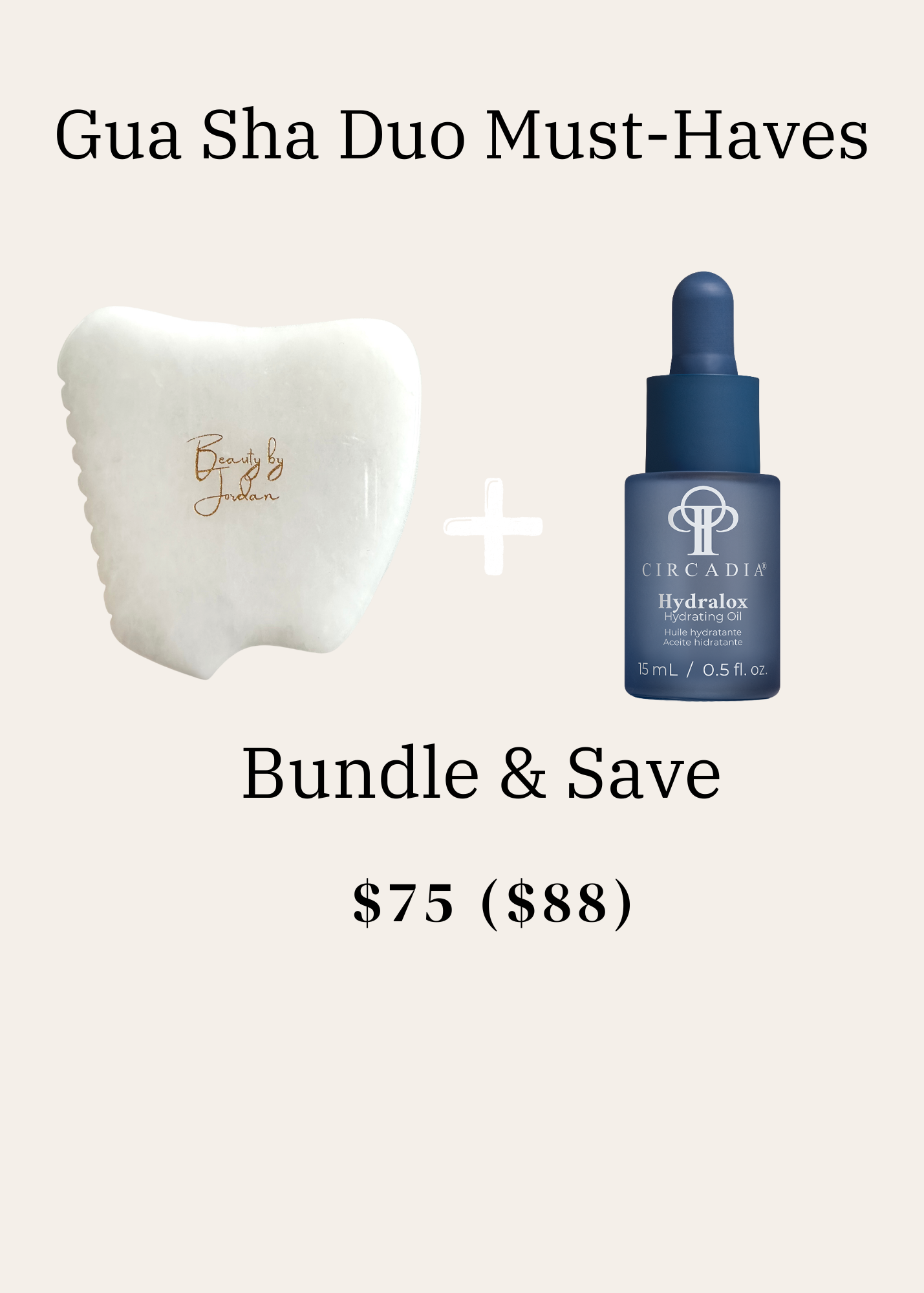 Premium Gua Sha Stone and Oil Bundle