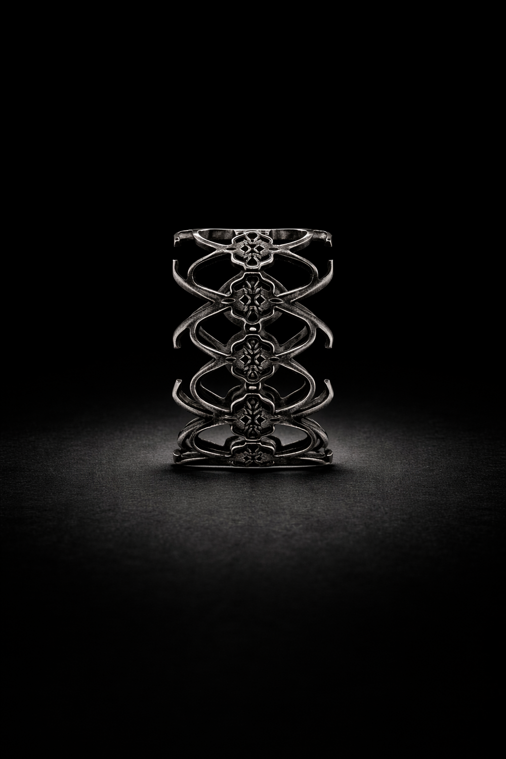 Sterling Silver Ring (Oxidized) with cuff opening by The Premise