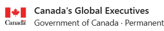 Canada's Global Executives logo with a Canadian flag and text about the Government of Canada and a permanent designation.