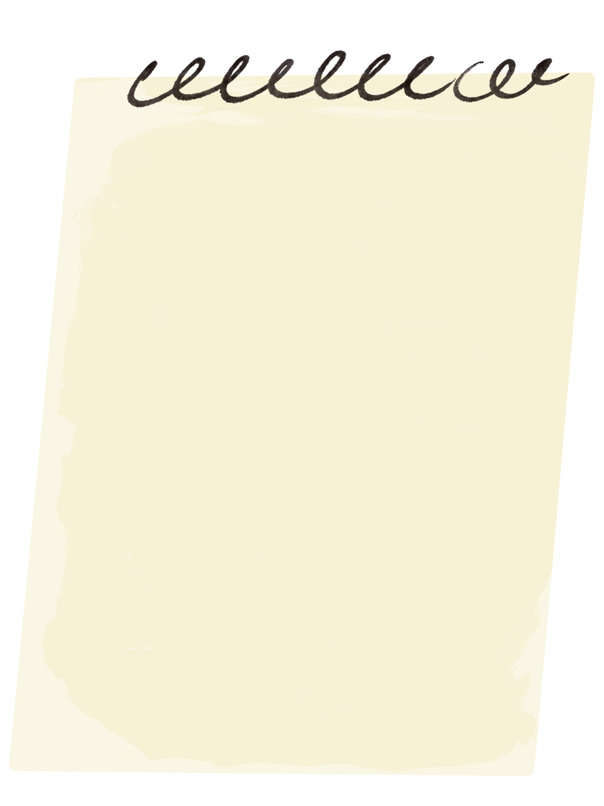 Blank yellow notepad with spiral binding at the top.