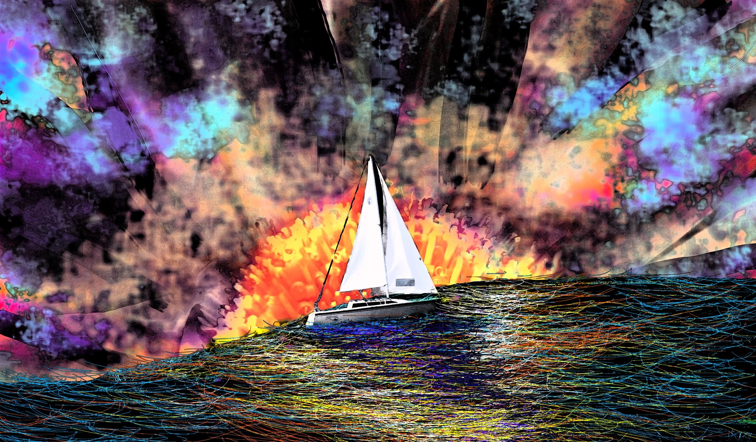Sun Sail, 16X20, Digital, Print