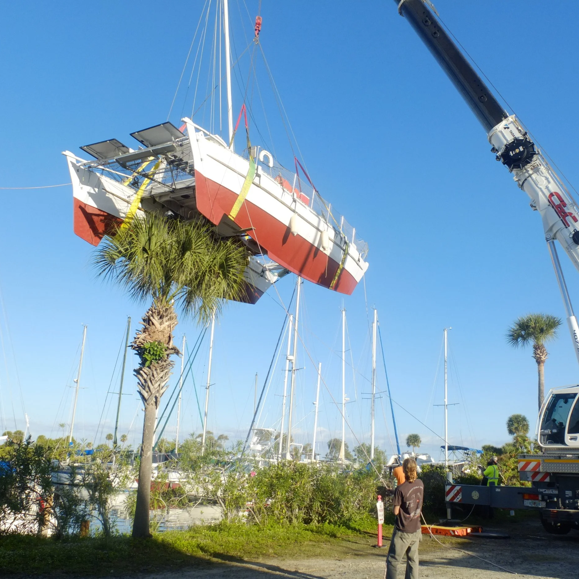 Moving Aboard a Wooden Catamaran