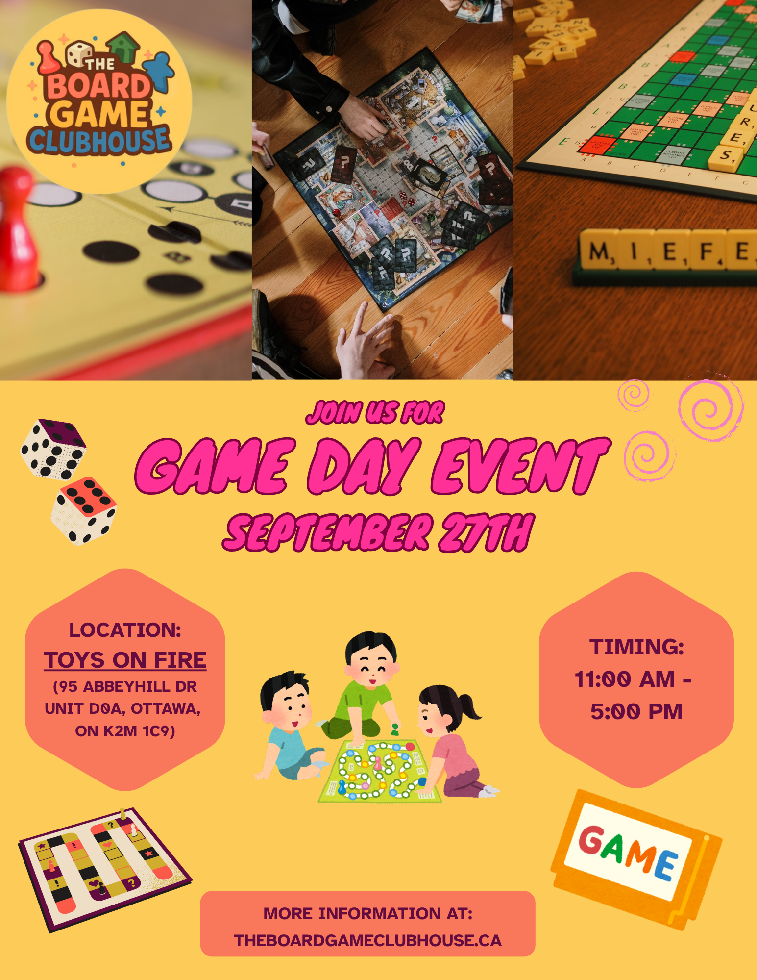 FREE FAMILY GAME DAY AT TOYS ON FIRE!