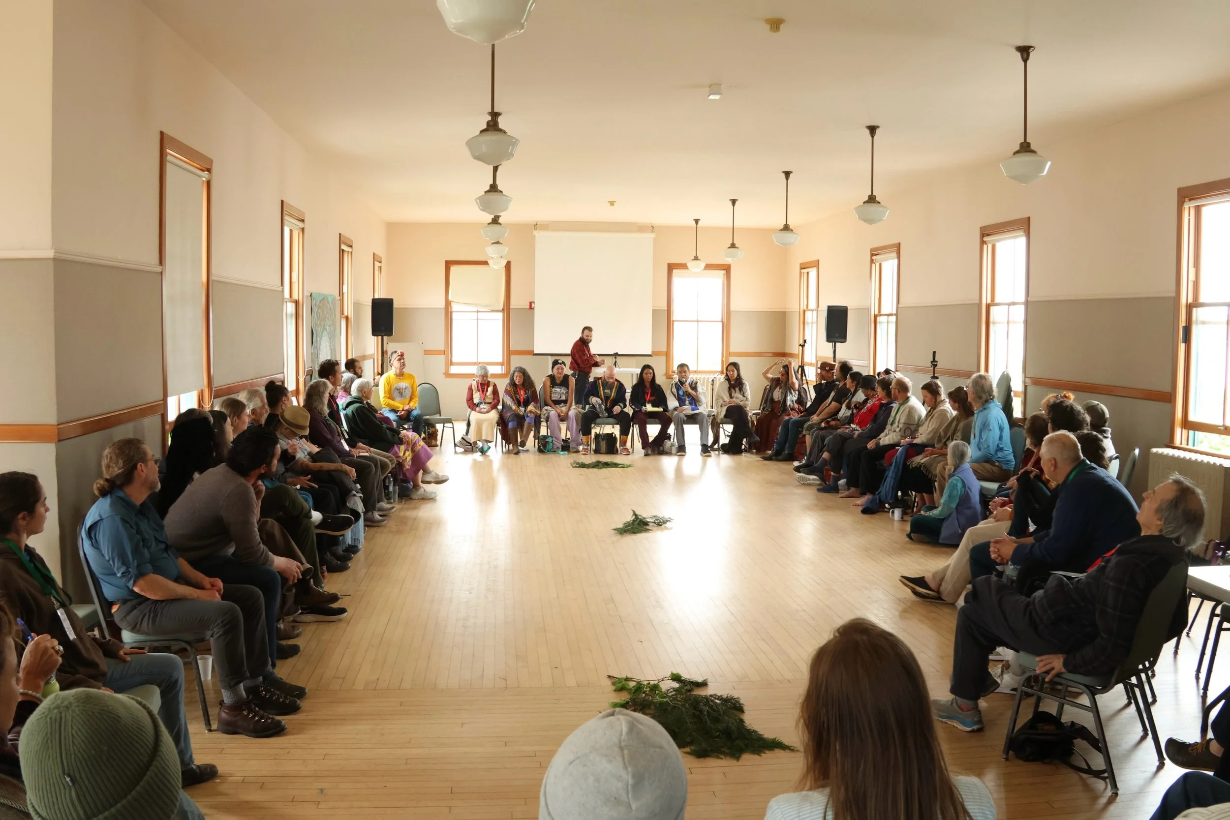Another very powerful morning here at the Global Earth Repair Convergence. 

Building 204 was holding the Intertribal Leadership Council, a gathering of all participants. 

Shaay&iacute; stated &ldquo;In order to liberate anything in this realm, we h