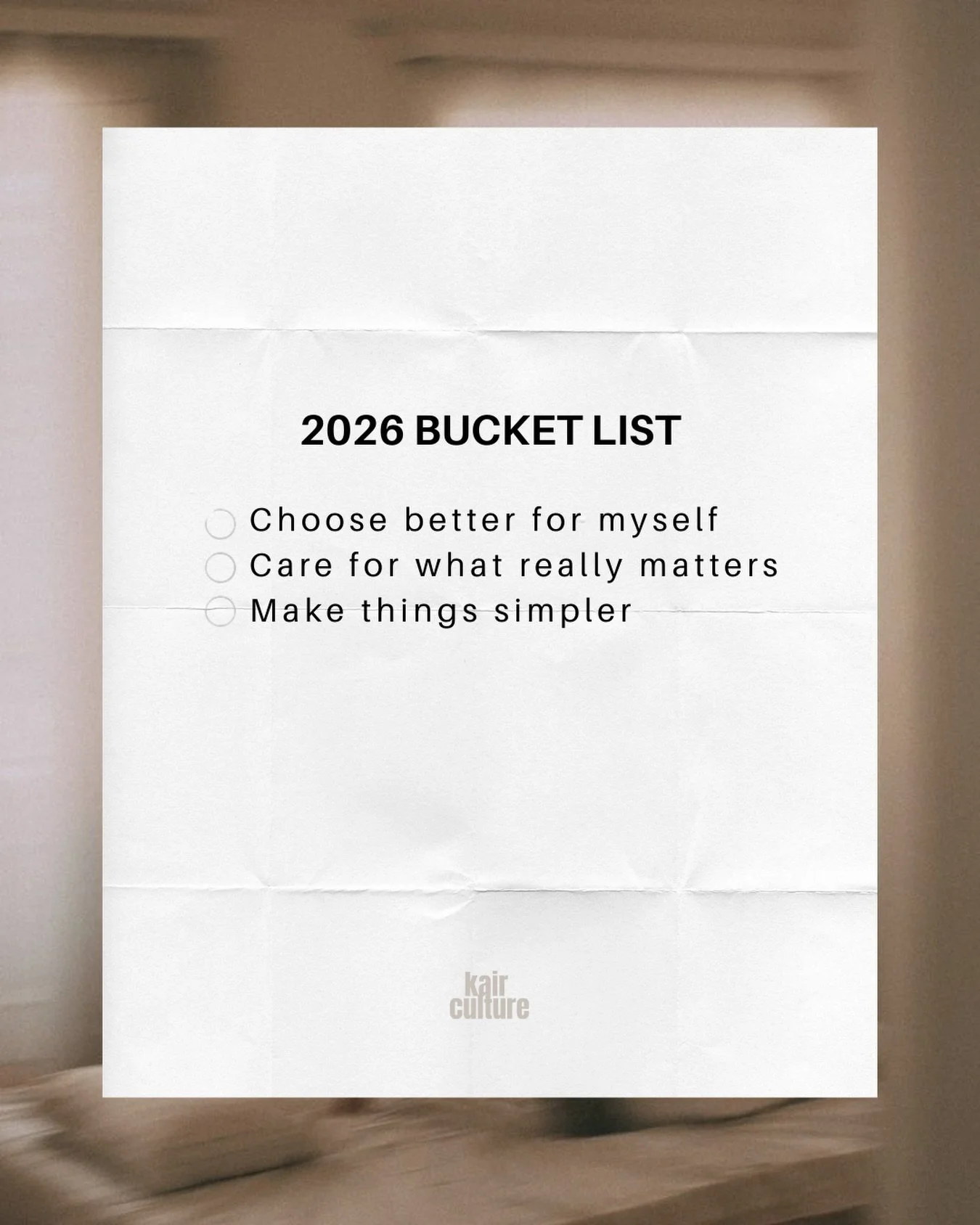 What if 2026 was about slowing down and taking more time for yourself ?

Happy new year everyone.