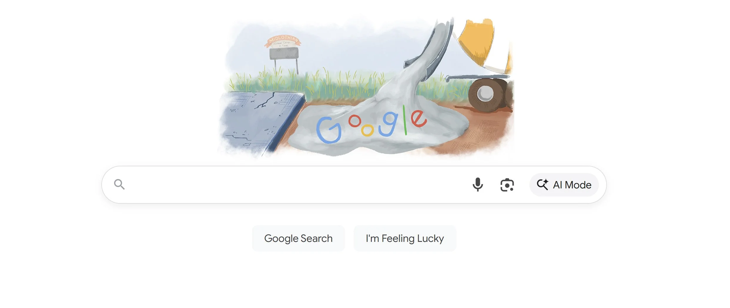 Mocked up into the google landing page