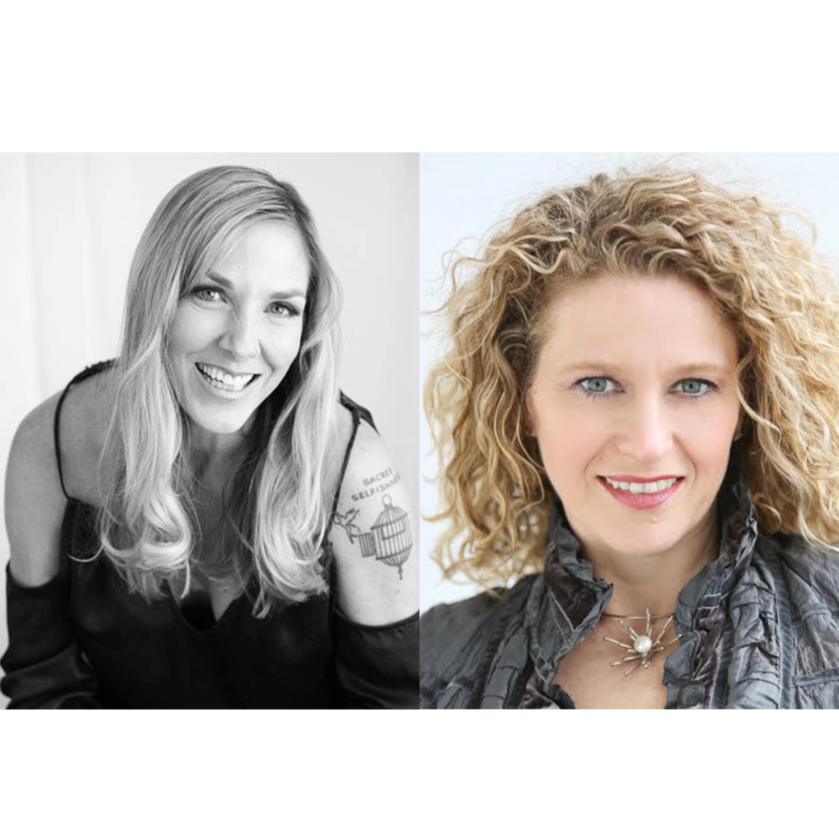 Two women, one with blonde hair and the other with curly hair, smiling. The woman with blonde hair is labeled Dr. Stormy Hill, and the woman with curly hair is labeled Teri Citerman.