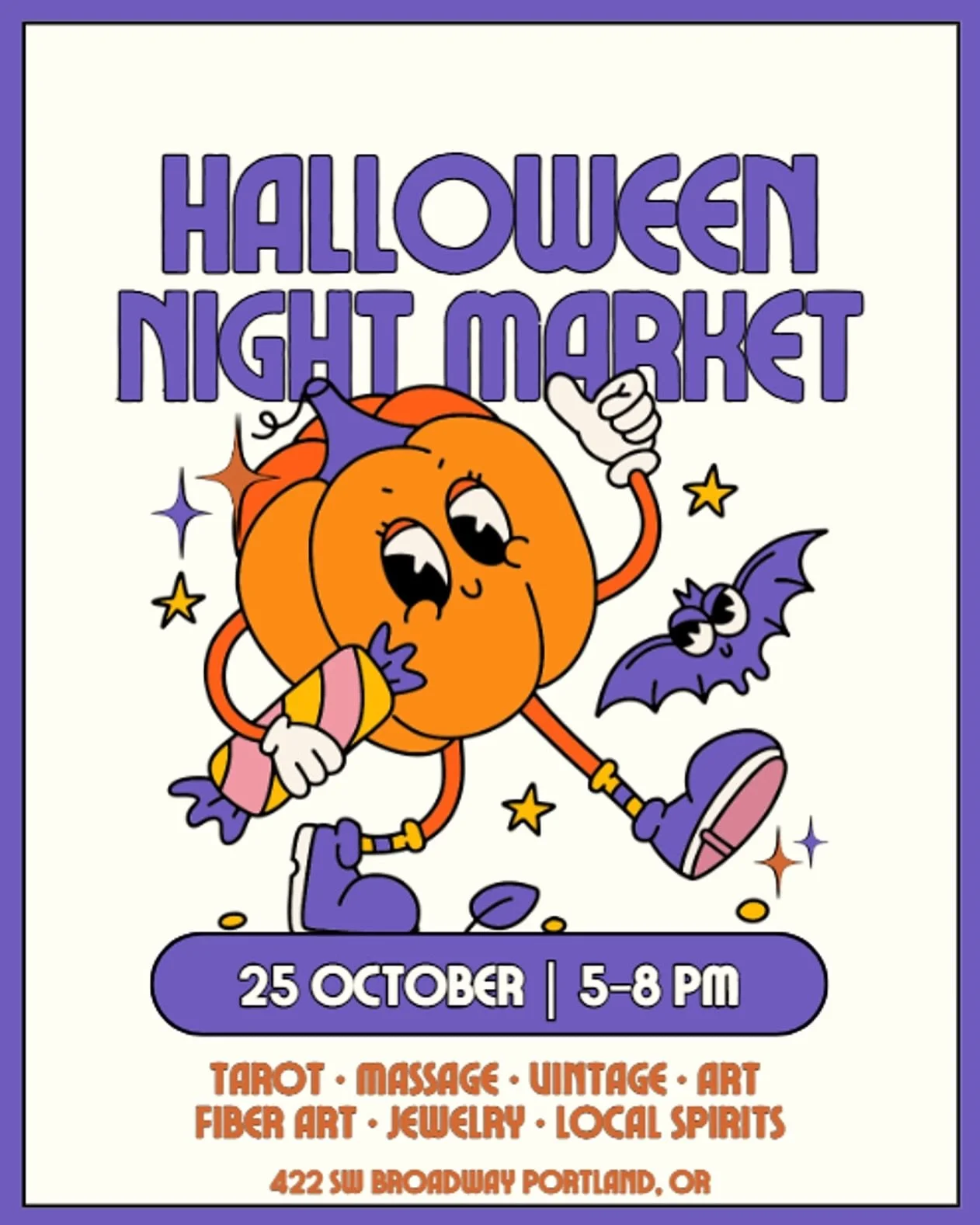 Hotel Vintage Halloween Market is this weekend! 🎃🍂🕸️🖤 Join Us📍@hotelvintagepdx this Saturday, 10/25 from 5&ndash;8 PM 😎🧡 This event will be SPOOK-tacular! 👻

#octobermarketpdx #spookyseason #creatives #candles #halloweenmarketpdx  #shopping #