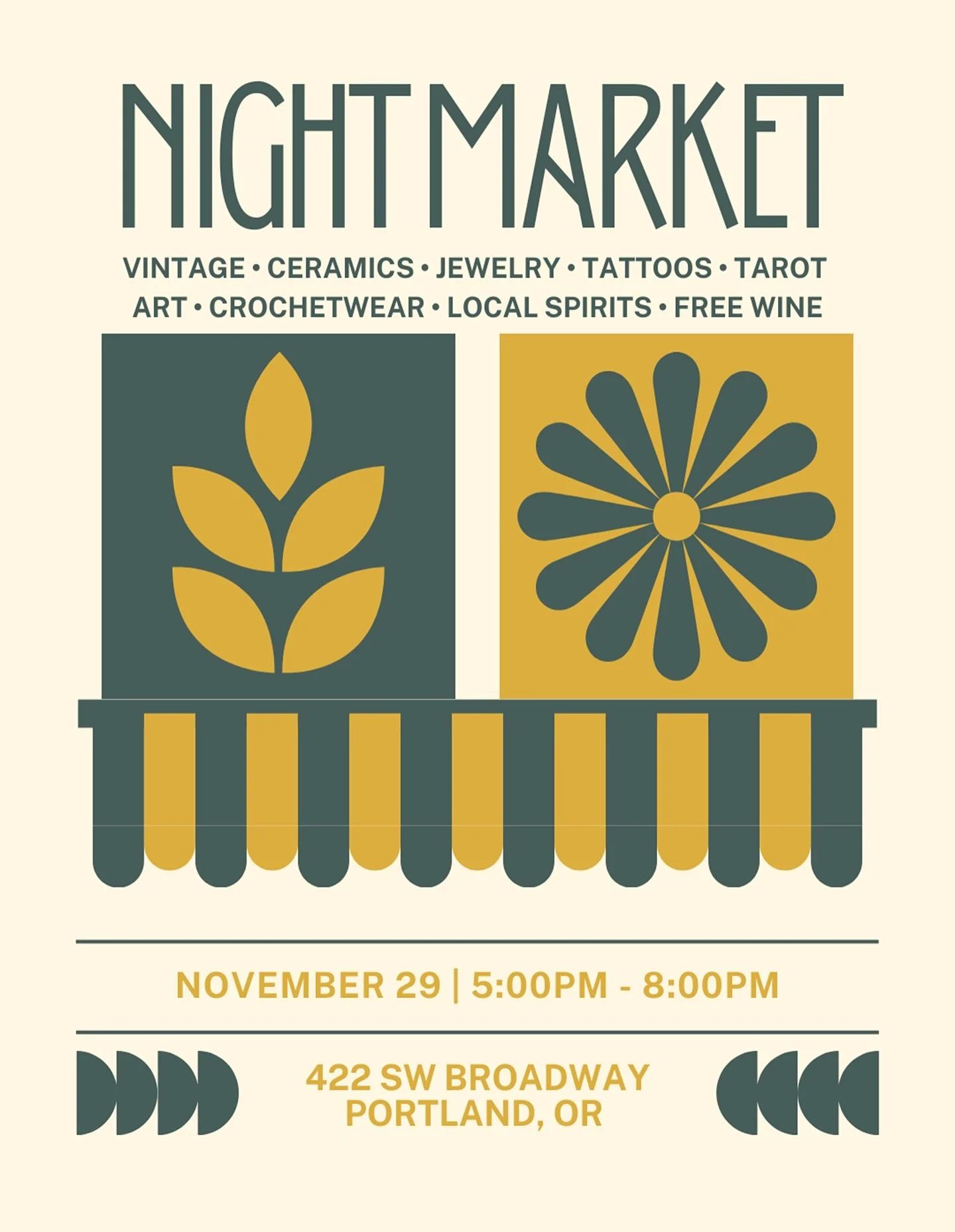 ✨Celebrate Small Business Saturday with us on November 29 at @hotelvintagepdx ! Vintage, jewelry, candles, tattoos, ceramics, tarot, art, local spirits. Join us and shop small Saturday! ✨💍🕯️🥣🎨🍷

#artisan #nightmarketpdx #communityevents #creativ