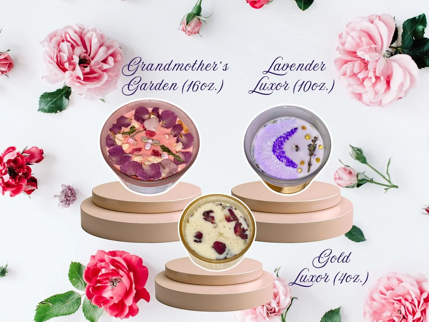 Impress mom with beautifully curated gifts directly from your very own mom &amp; daughter shop!

🕯️💝 Candle Sets for Mom 

𝗕𝘂𝗻𝗱𝗹𝗲 𝟭
👵🏽 Grandmother&rsquo;s Garden
💜 Lavender Luxor
👑 Gold Luxor

𝗕𝘂𝗻𝗱𝗹𝗲 𝟮
🍓 Berries Divine
🌿 Rosemar