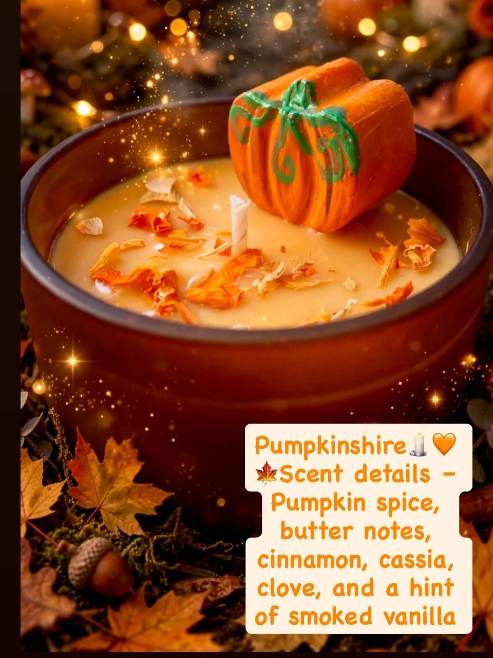 🍁✨🕯️🍂 Autumn Equinox has begun! Time to get those heart warming candles! Shop with us today! 🔗 LINK in bio to order online 🛍️💻📲 New look ✨🍁🧡Pumpkinshire 10 oz 🕯️
Scent details &ndash; Pumpkin spice, butter notes, cinnamon, cassia, clove, an