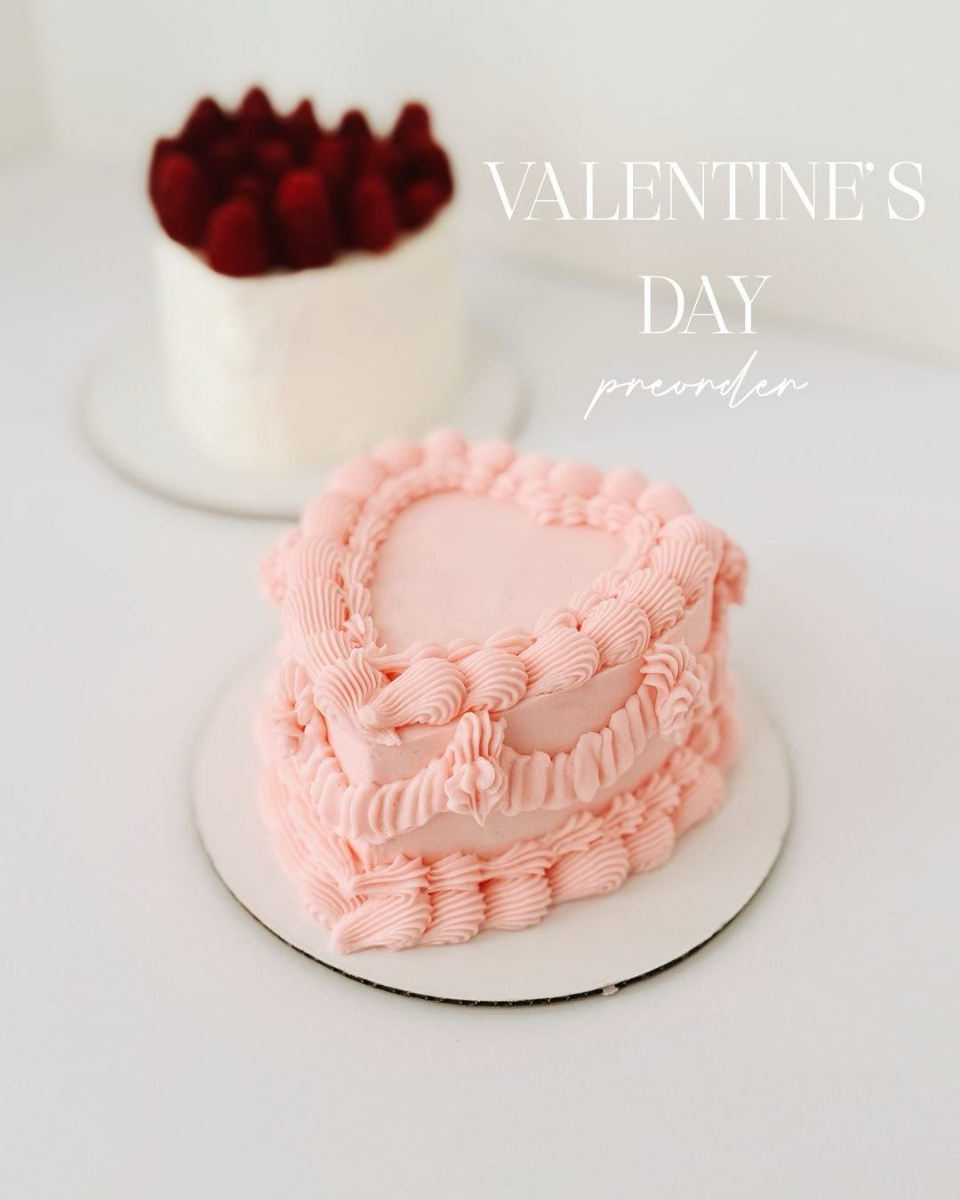 Valentine&rsquo;s Day preorder is LIVE on eatsbyannie.com (and link in bio)!! ☺️🤍

These 4 inch cutie cakes are perfect for galentine&rsquo;s, date nights, or cozy v-day nights in to celebrate with your loved ones! 

2 design options: 
❣️ Raspberry 