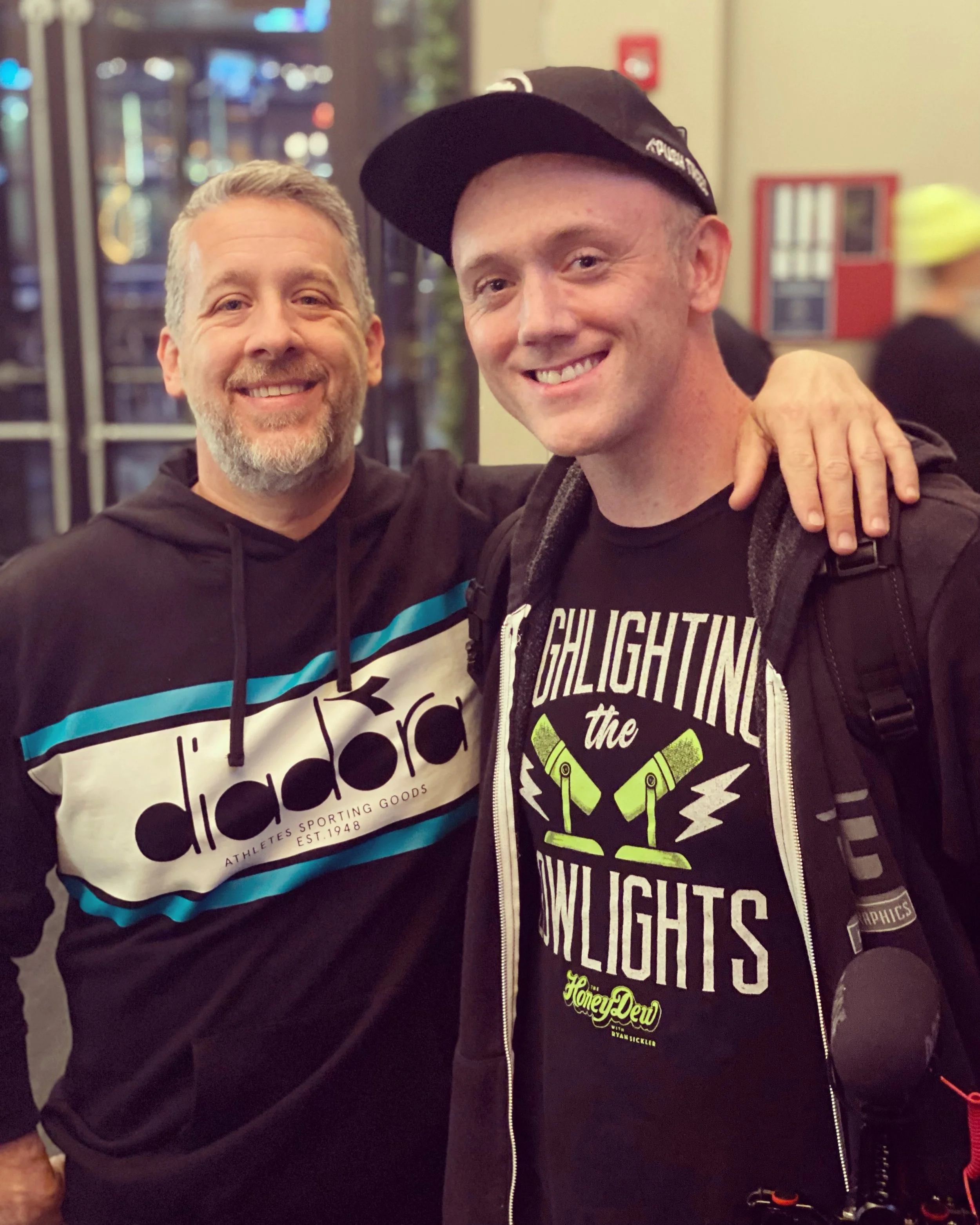 Ryan Sickler & Marty O'Neill of Drastic Graphics filming live comedy show at Brea Improv