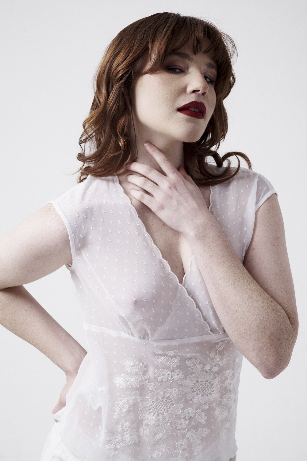 Embroidered Sheer Whisper Top