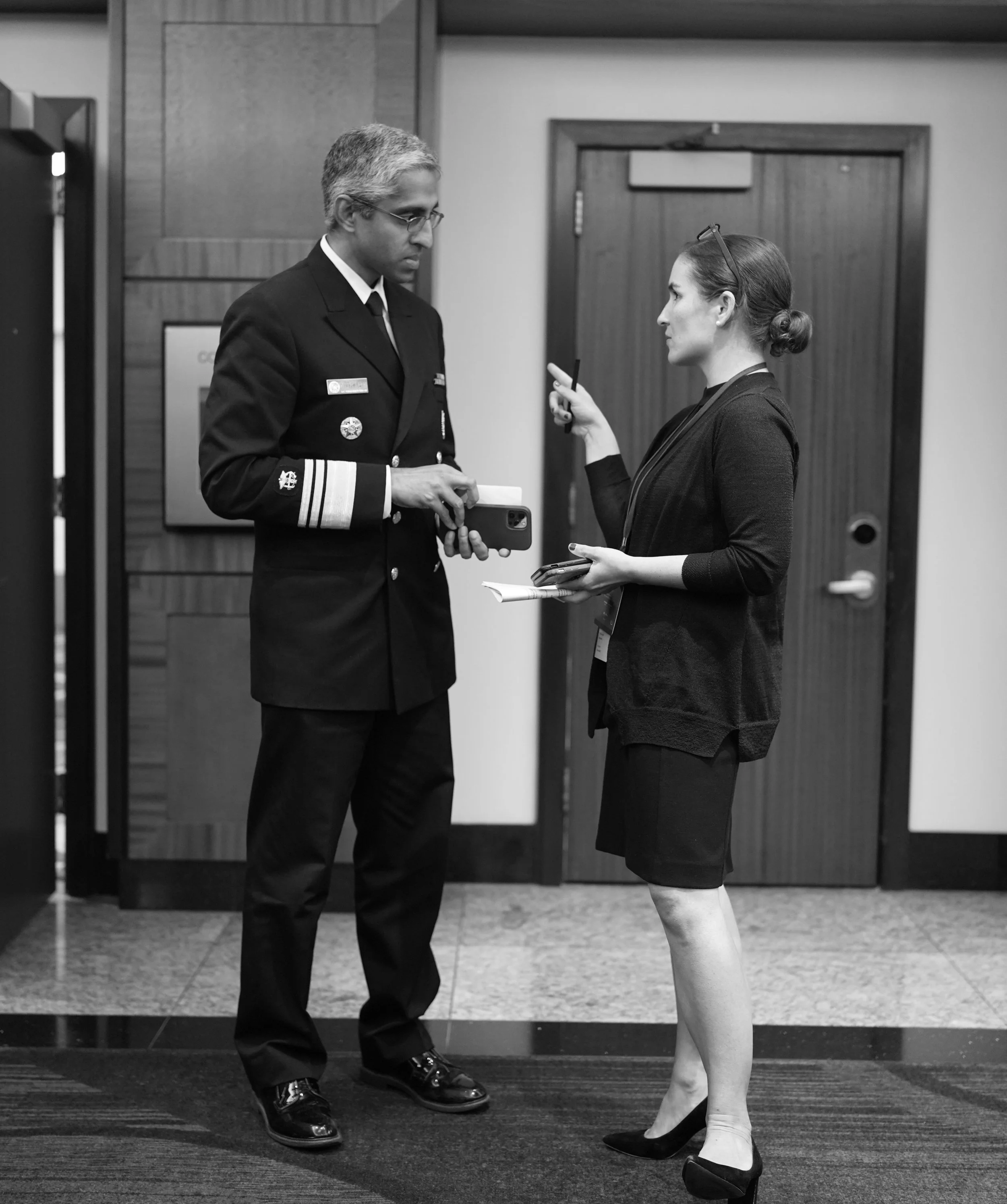 Katie Dealy with Dr. Vivek Murthy, the 21st U.S. Surgeon General. Photo credit: Rah Ford for the Office of the Surgeon General ©