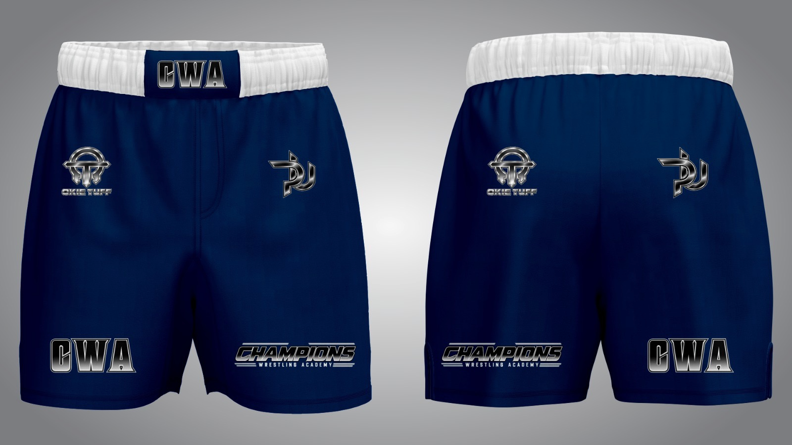 Posture Up Athletics premium sublimated wrestling combat shorts