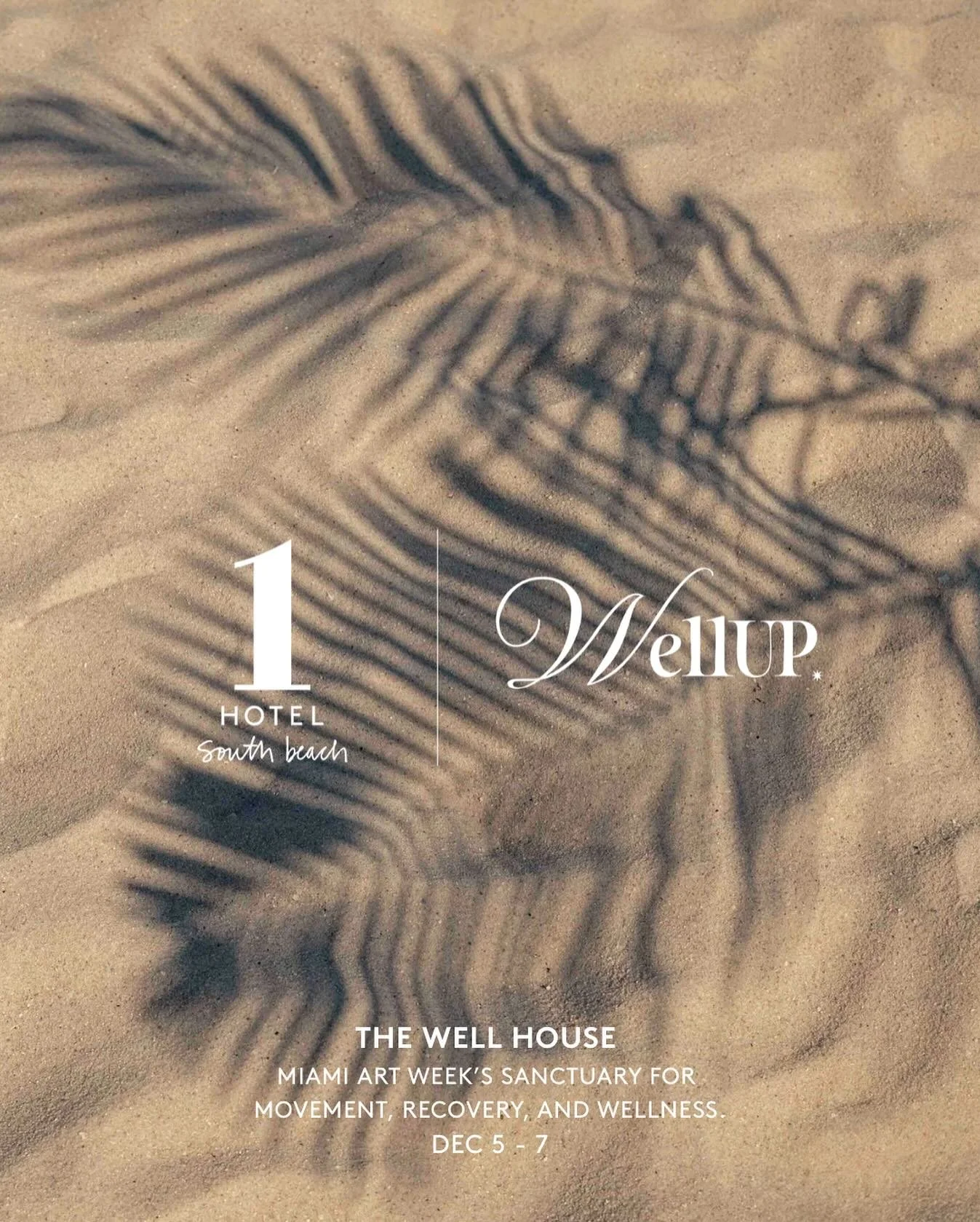 Because movement deserves a moment this Art Week.
Dec 5&ndash;7 &mdash; The Well House at 1 Hotel South Beach: Miami&rsquo;s sanctuary for movement, recovery, and wellness.
We&rsquo;re officially announcing&mdash;and dropping tickets&mdash;this week.