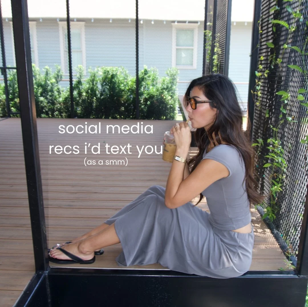 a few random social media manager thoughts before my screen time report judges me 🤍👀🤳

Canva has my whole business in a chokehold
CapCut can do no wrong
portable chargers are a non negotiable
and if your google drive isn&rsquo;t organized&hellip; 