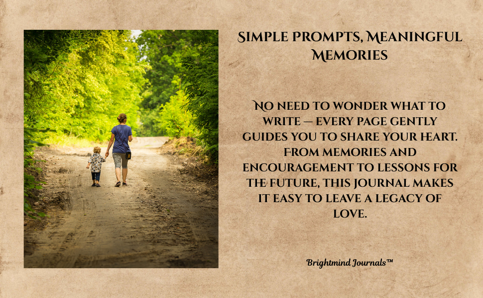 A woman and a young child walk hand-in-hand down a dirt path surrounded by green trees, in a peaceful outdoor setting.