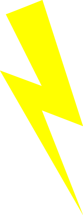 Yellow lightning bolt on a black background.