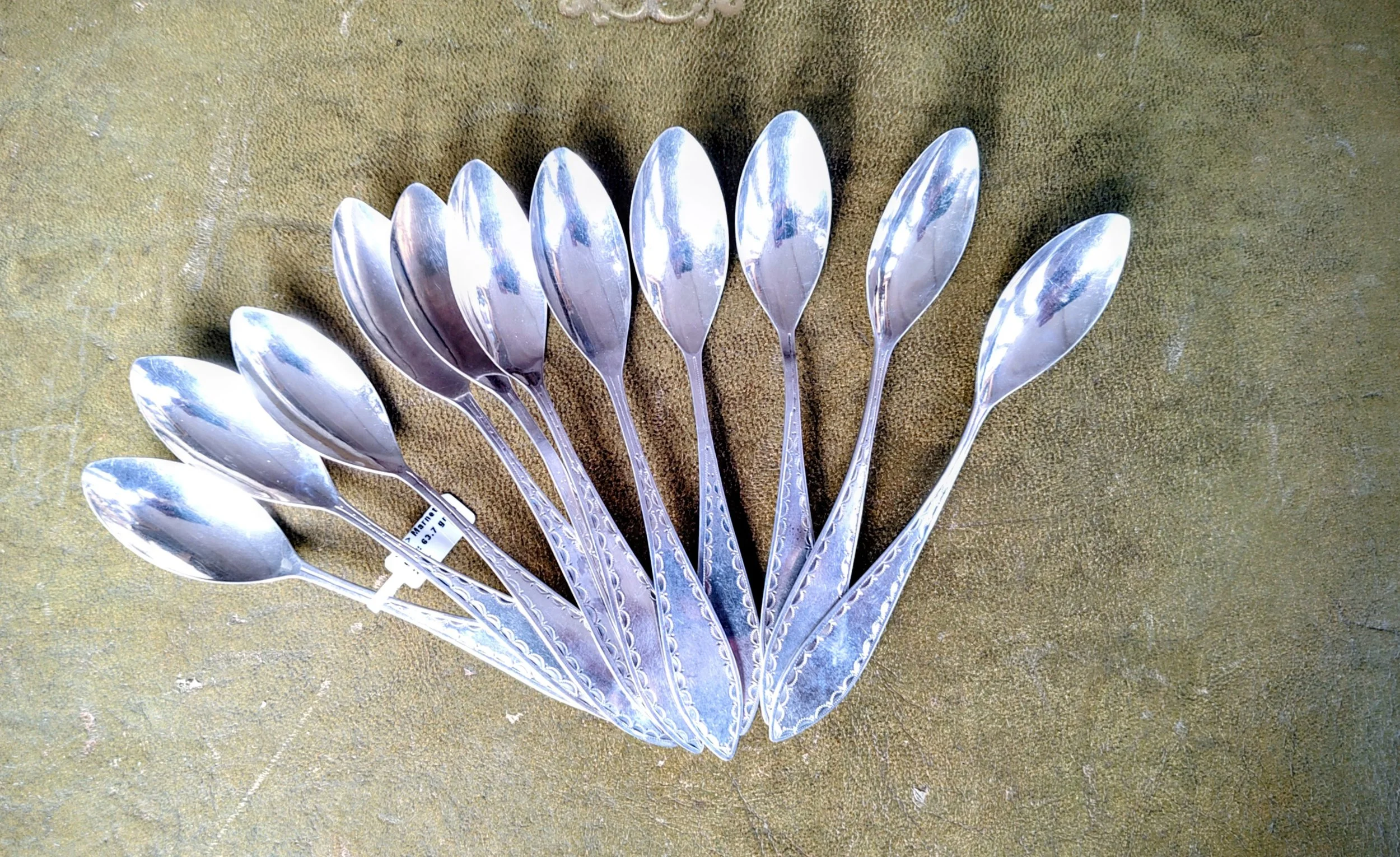 11 zilveren theelepels, Amsterdam 1808