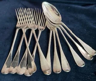 6 tafelcouverts, glad model, Drordrecht: 1787 Govert Steenbeek